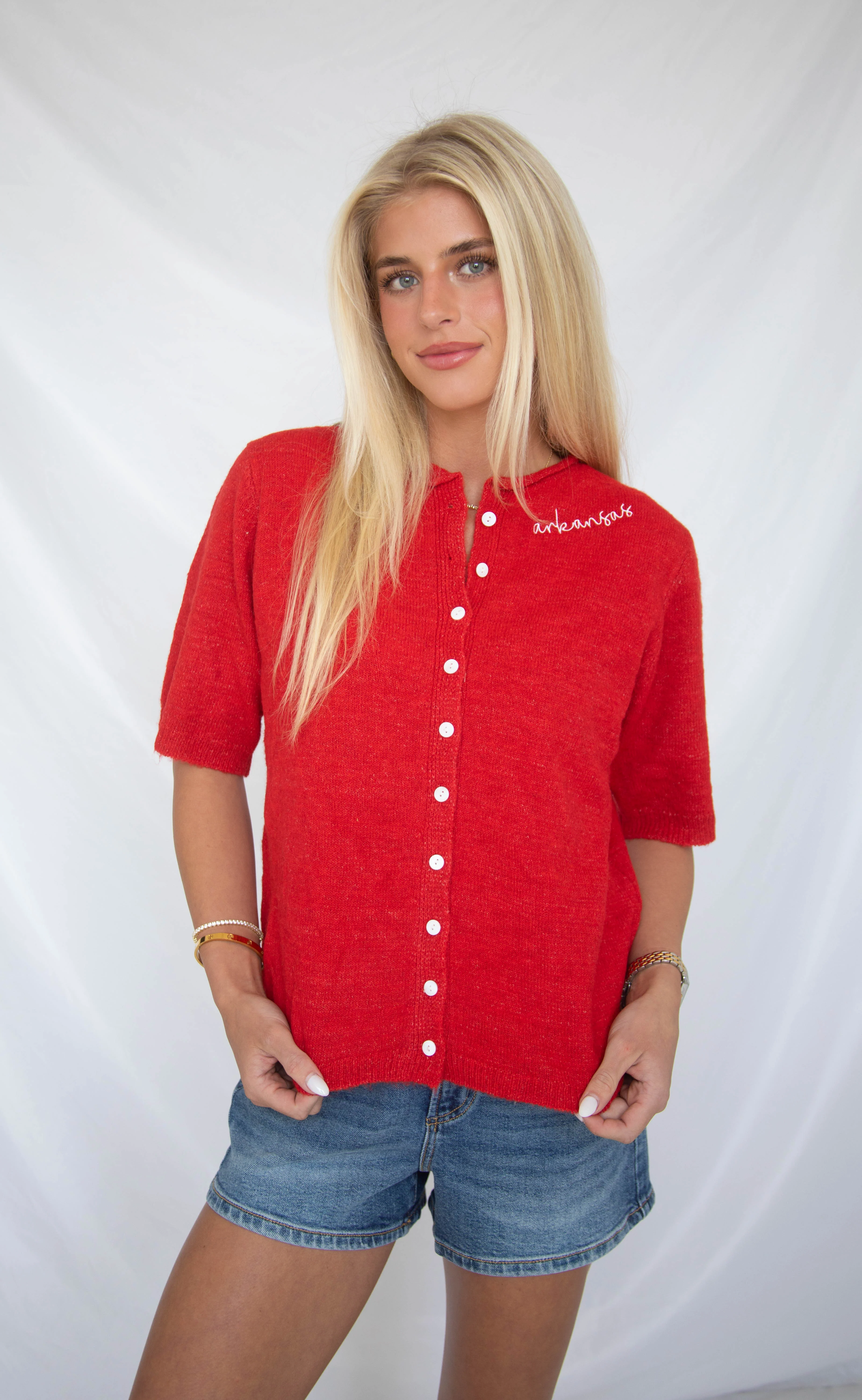 arkansas embroidered cardigan