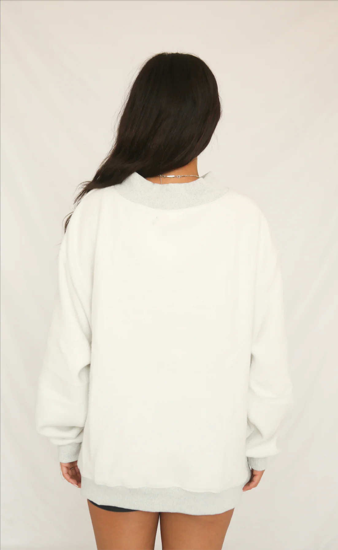 arkansas reversible mock neck sweatshirt - grey - Image 3