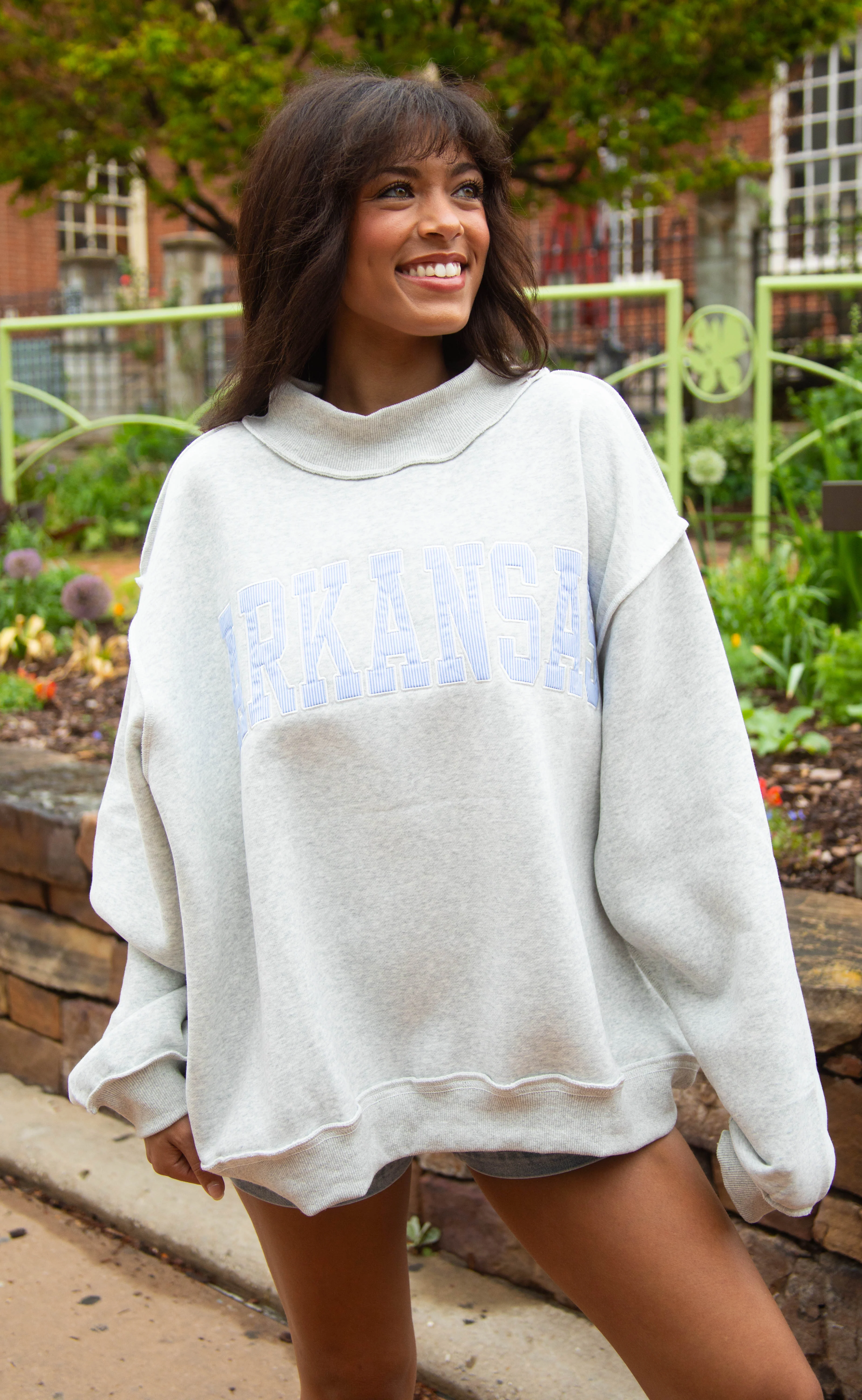 arkansas stripe mockneck - blue stripe - Image 3