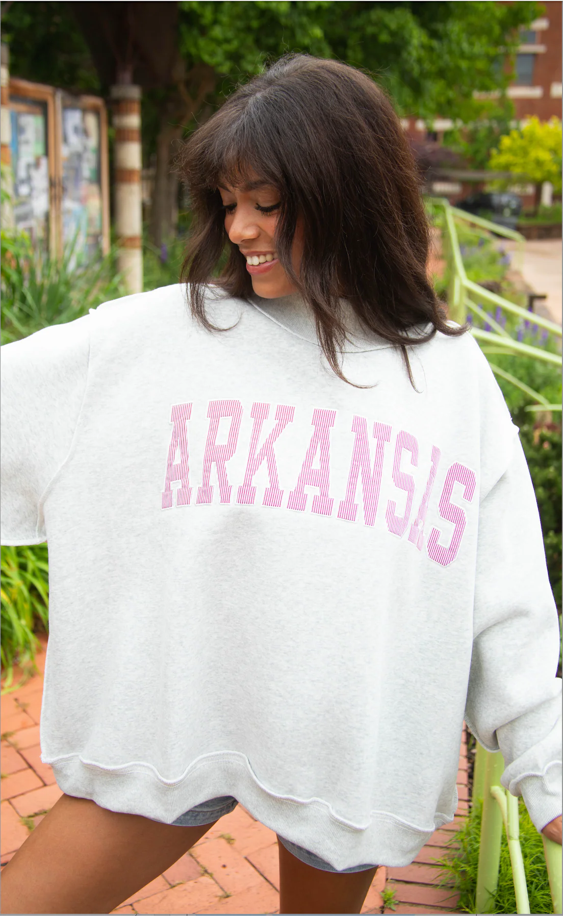 arkansas stripe mockneck - crimson stripe - Image 2