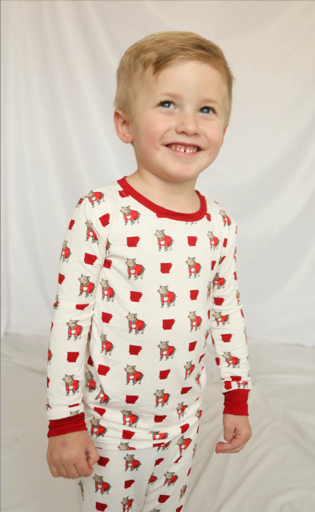 arkansas wild boar unisex kids pajamas - two piece