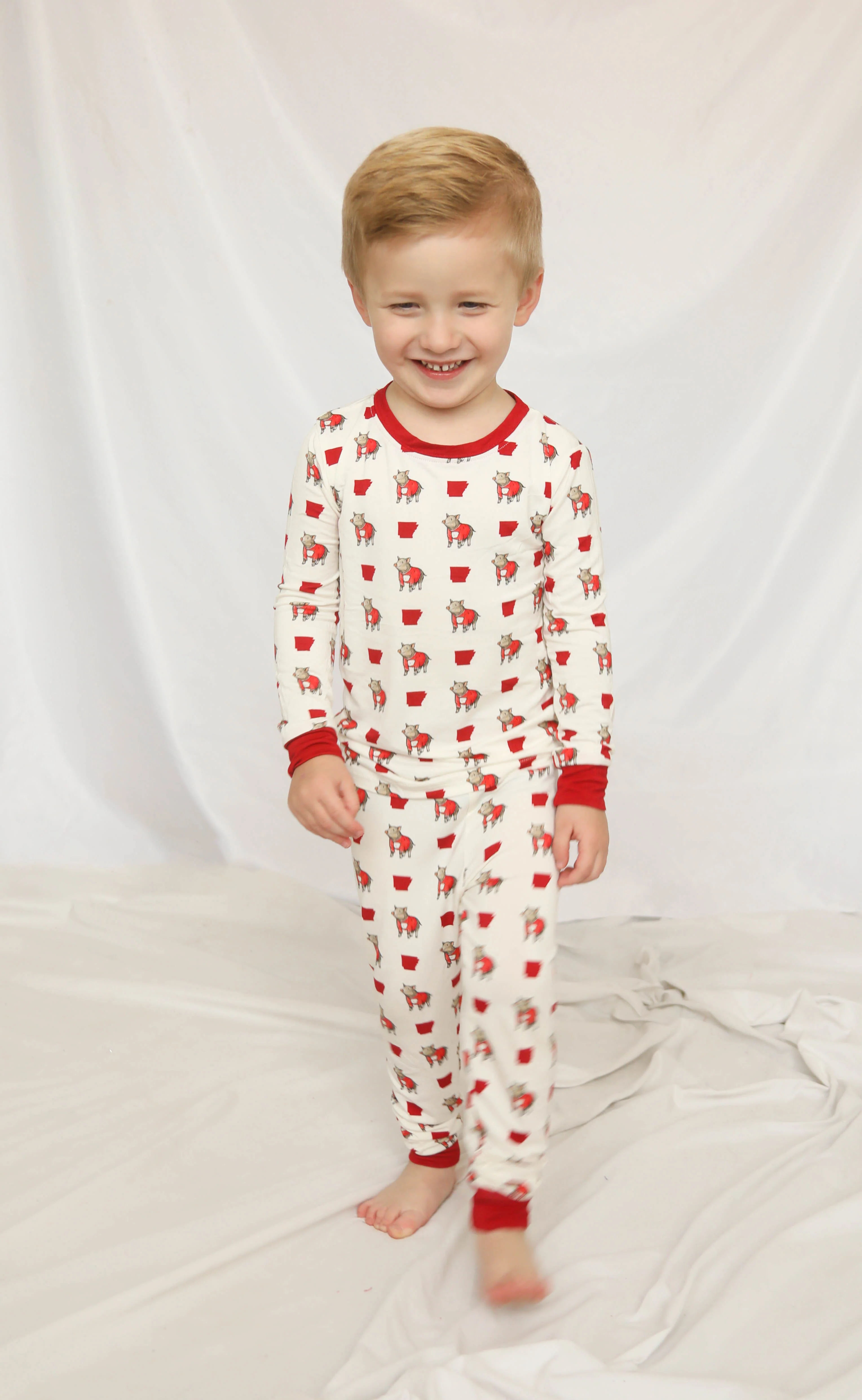 arkansas wild boar unisex kids pajamas - two piece - Image 4