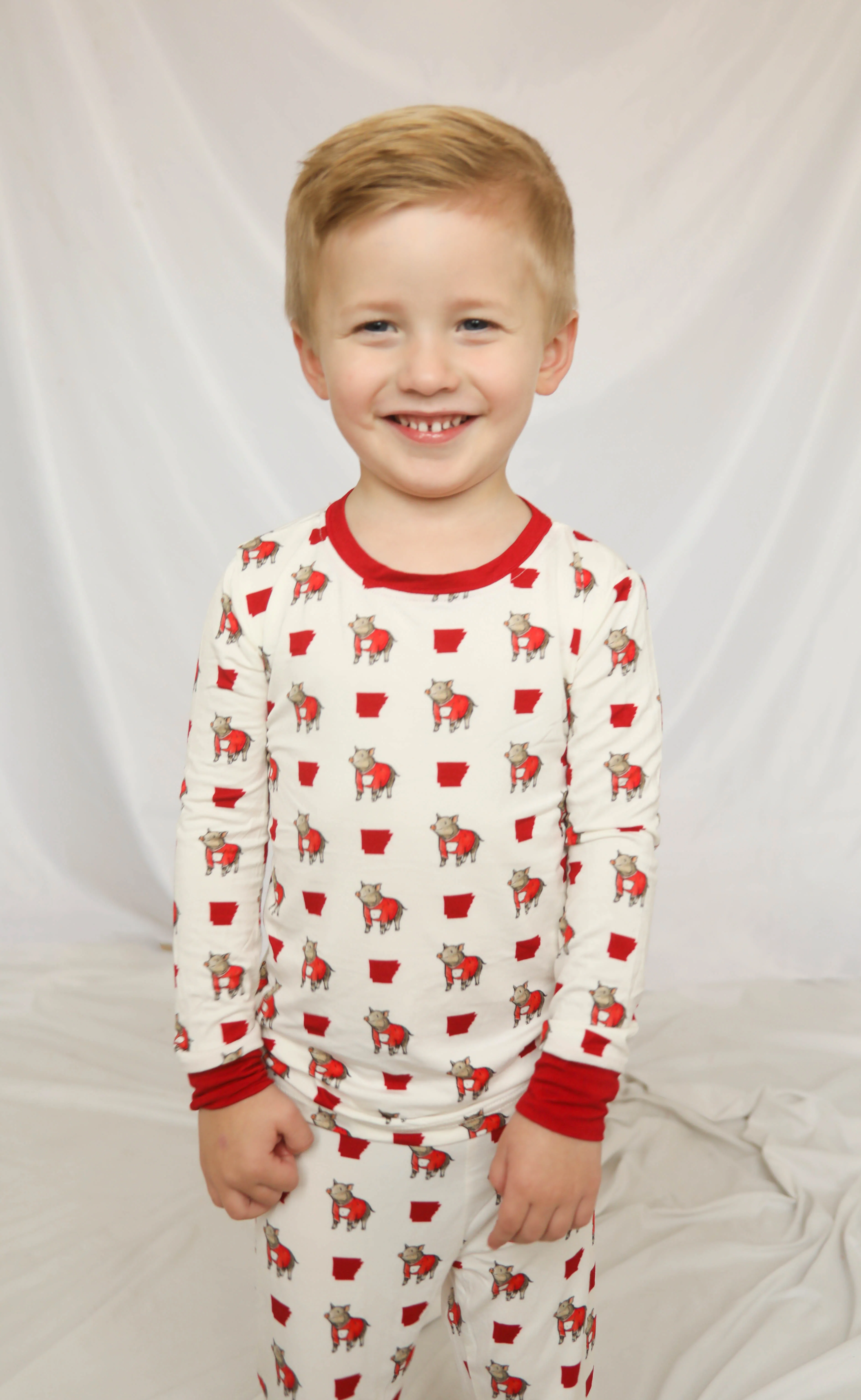 arkansas wild boar unisex kids pajamas - two piece - Image 5