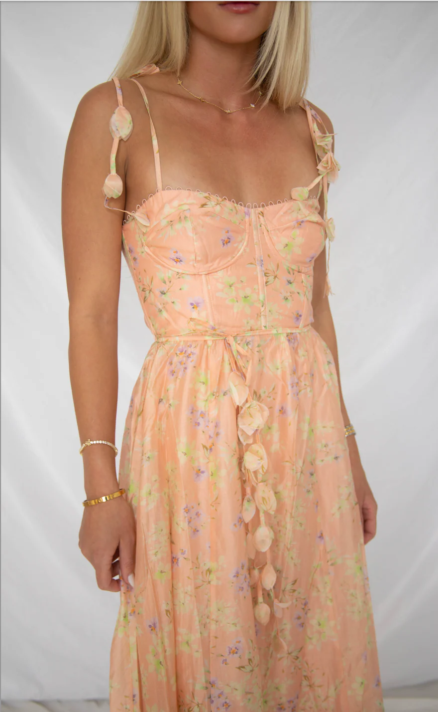astr: halcyon dress - peach floral - Image 3
