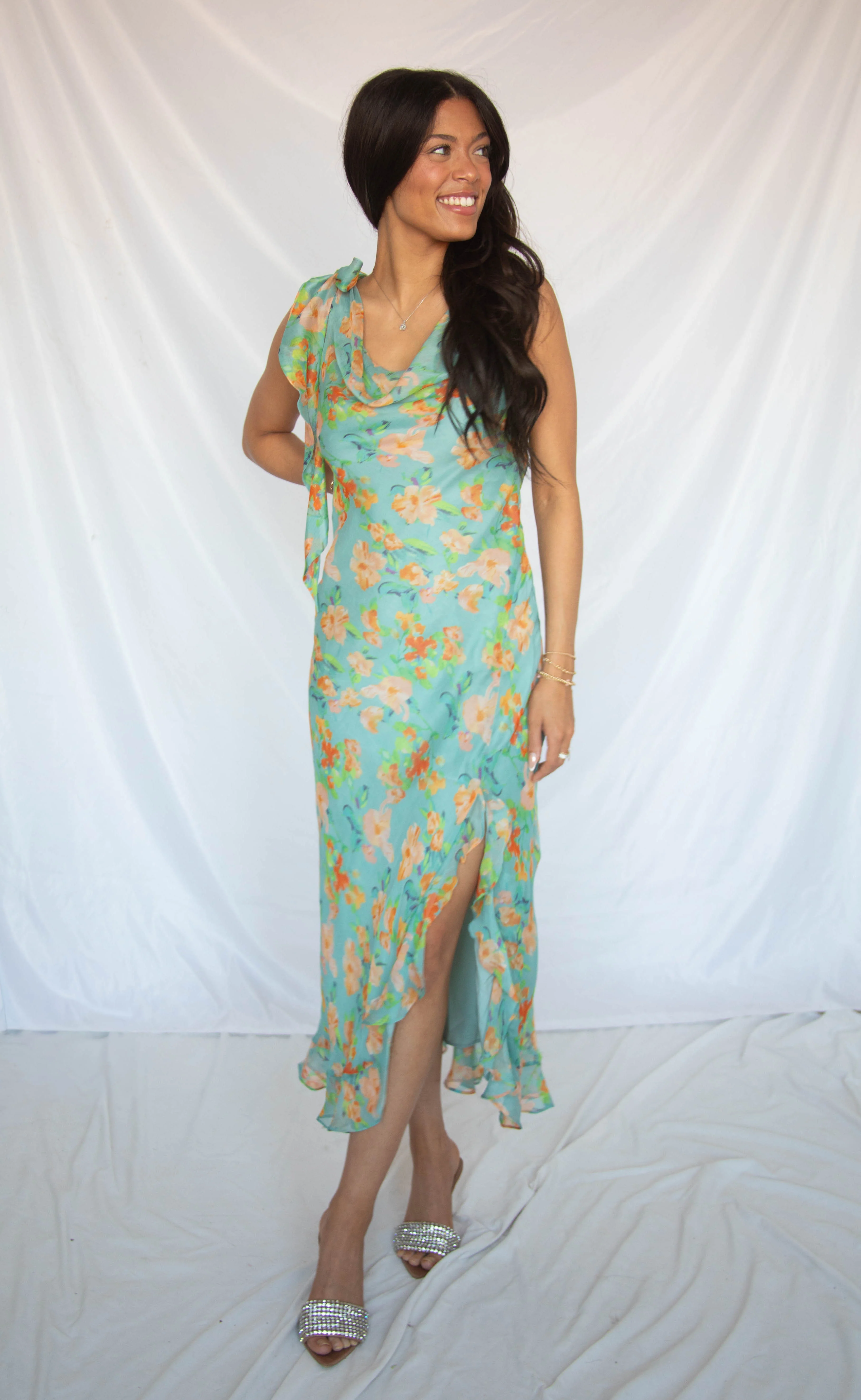 astr: isabelle dress - blue orange floral - Image 2