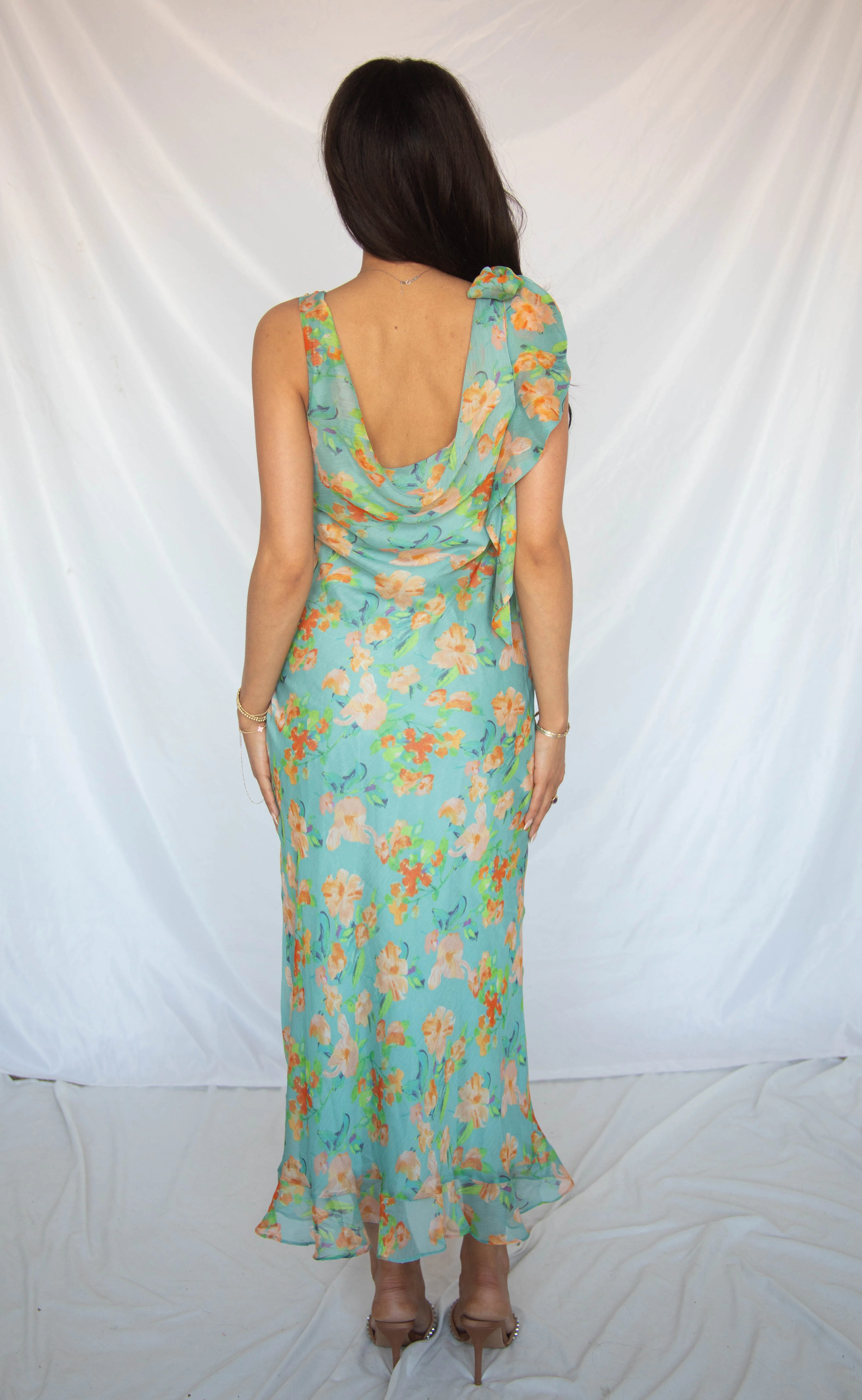 astr: isabelle dress - blue orange floral - Image 4