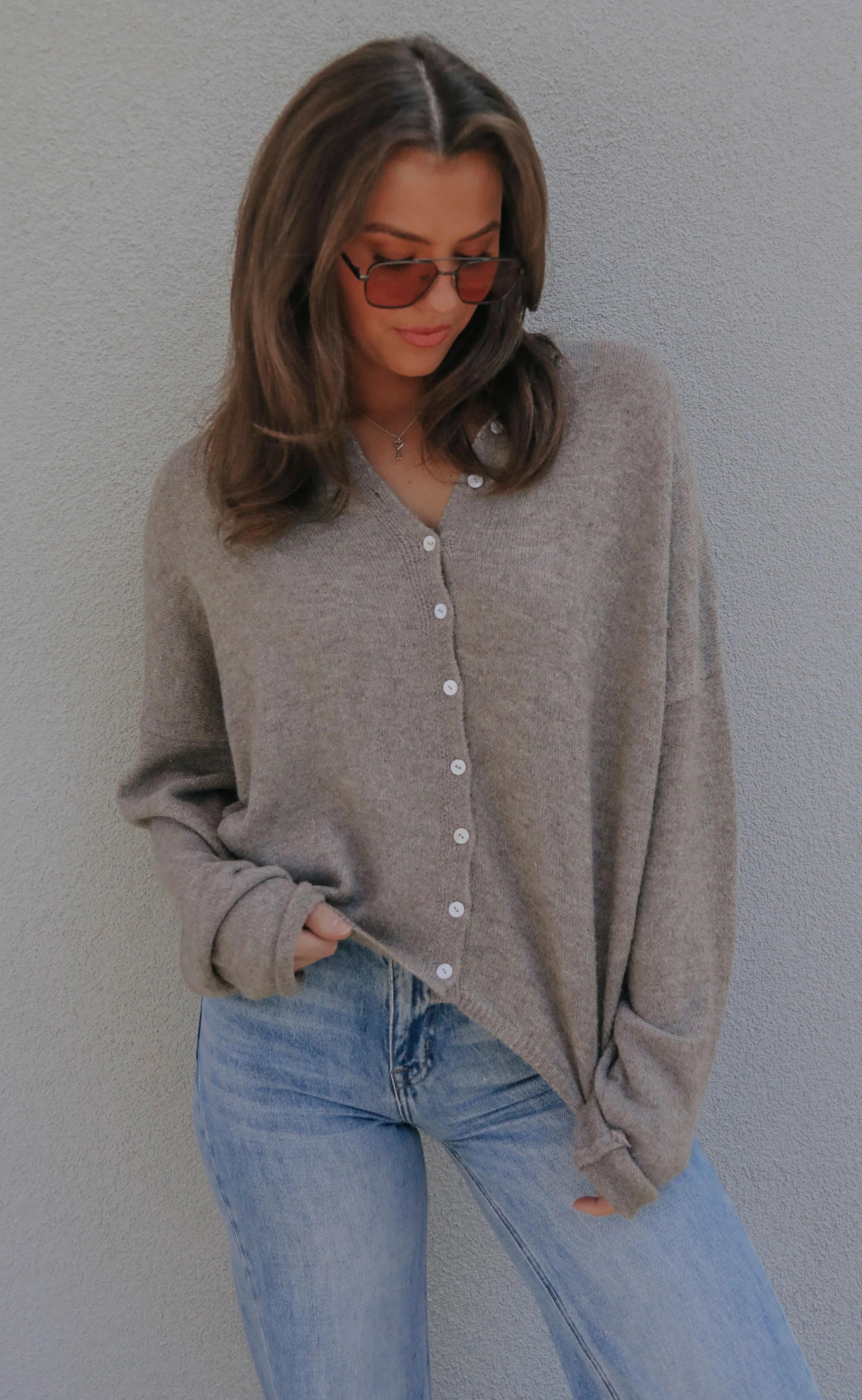beat of your heart cardigan - mocha - Image 2