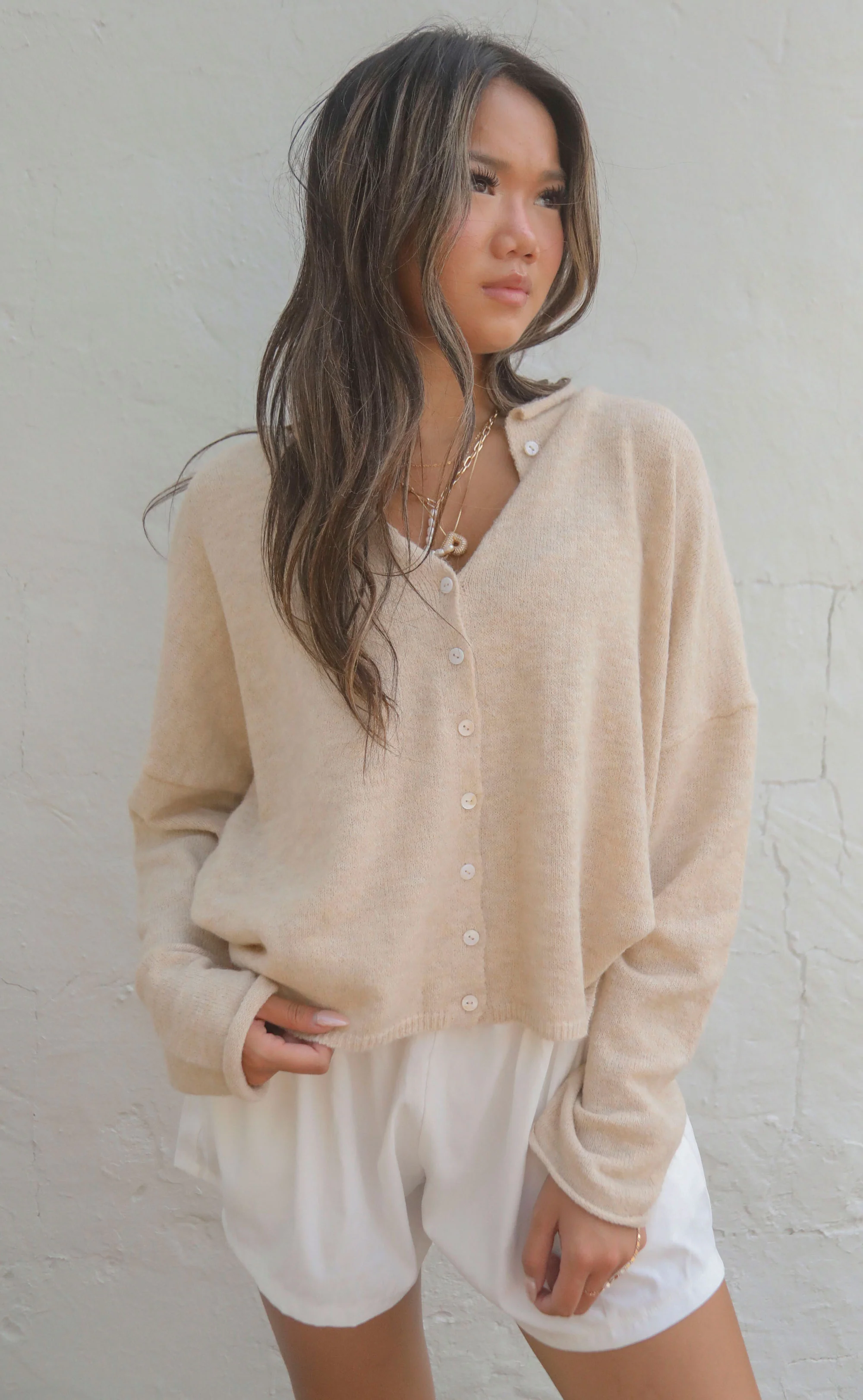 beat of your heart cardigan - natural - Image 3