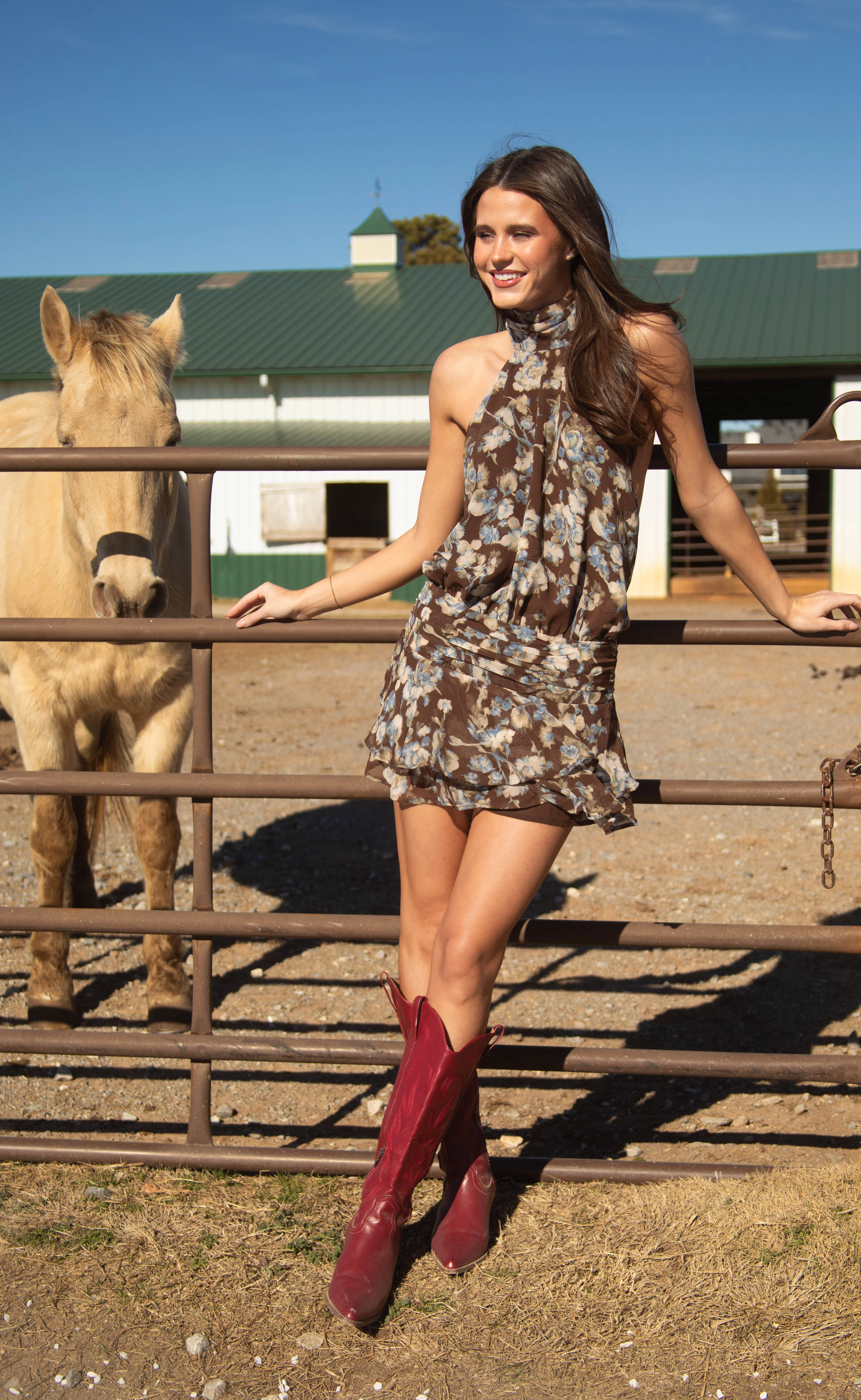 change all that floral halter dress - Image 3