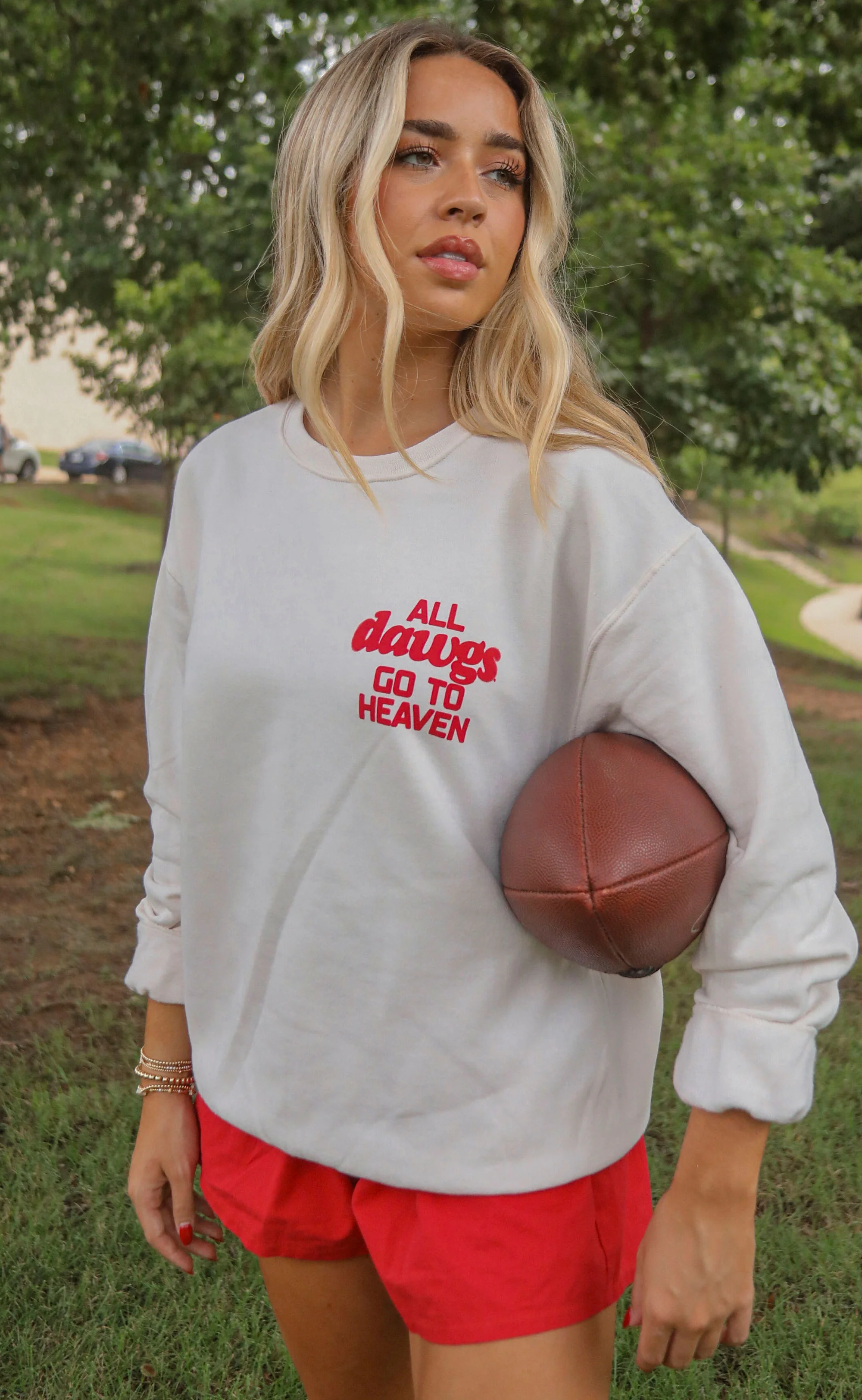 charlie southern: all dawgs go to heaven sweatshirt - Image 2