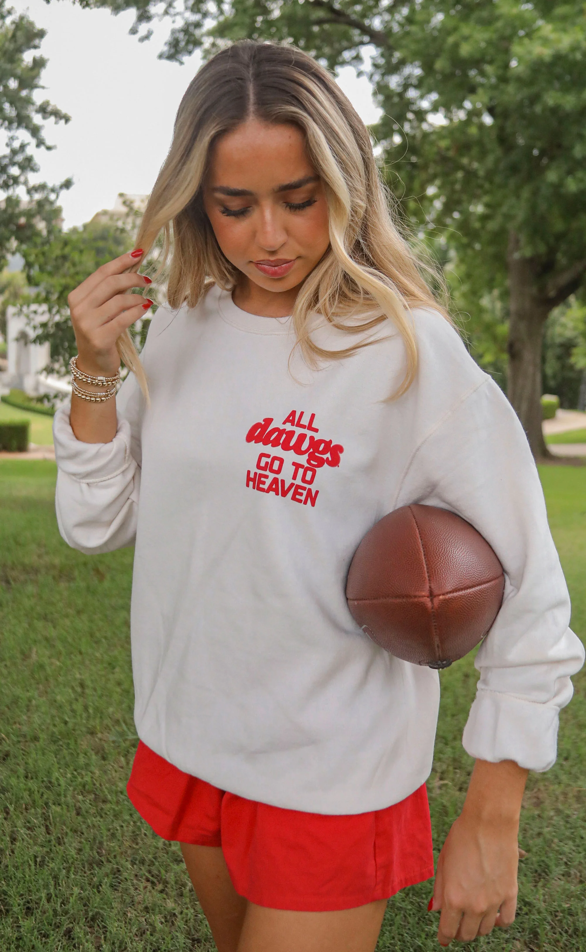 charlie southern: all dawgs go to heaven sweatshirt - Image 3