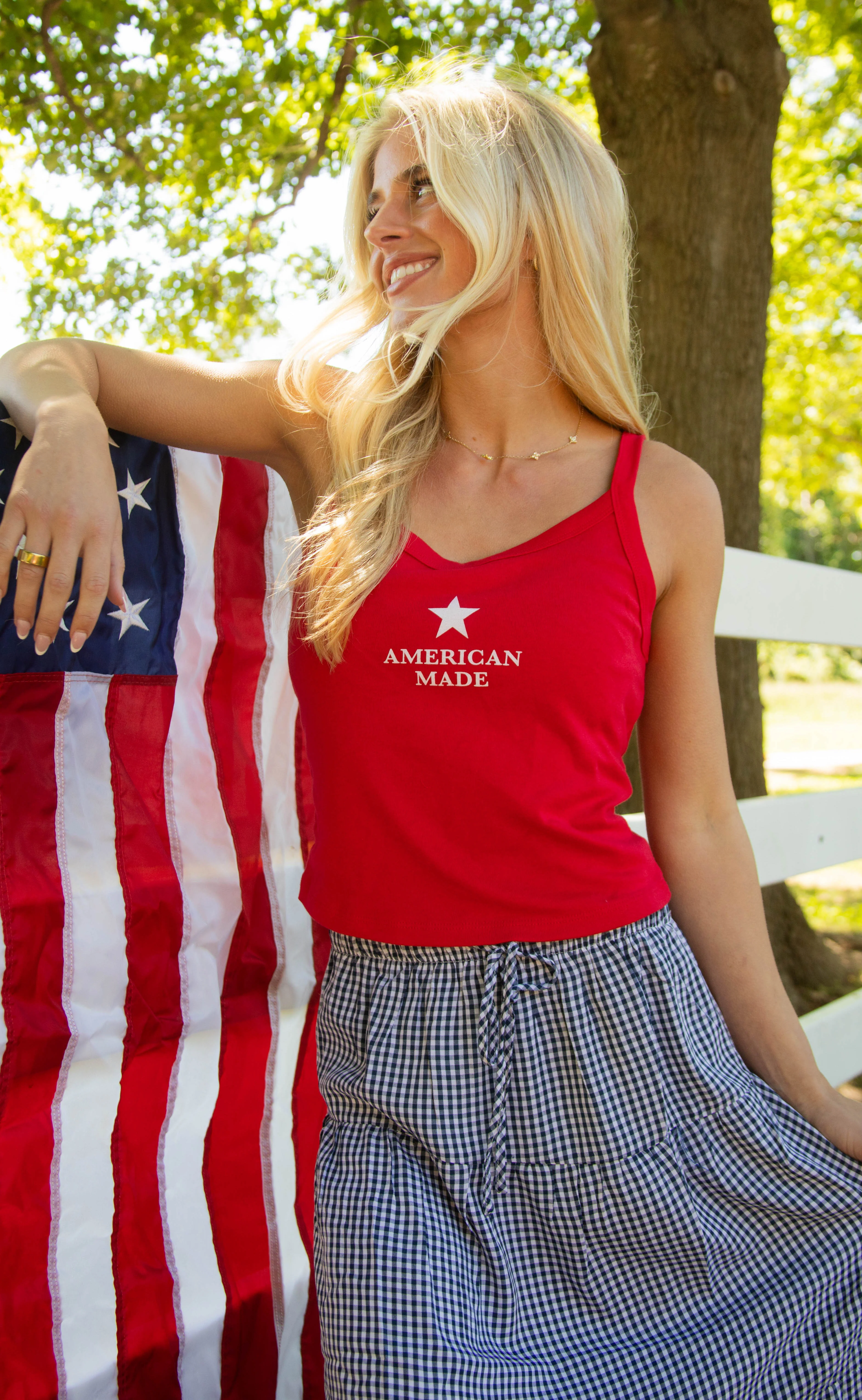 charlie southern: american made tank - red - Image 2