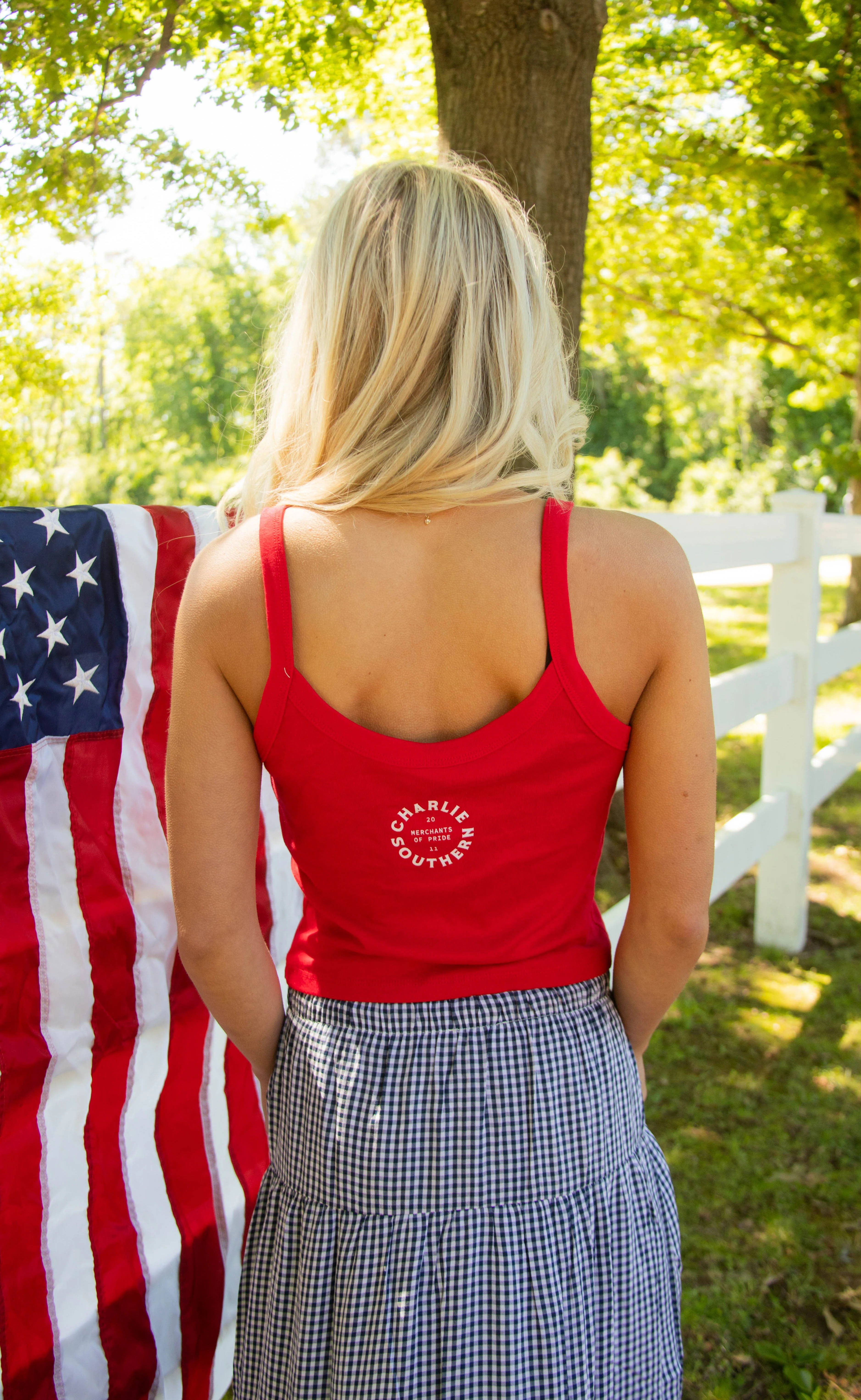 charlie southern: american made tank - red - Image 3
