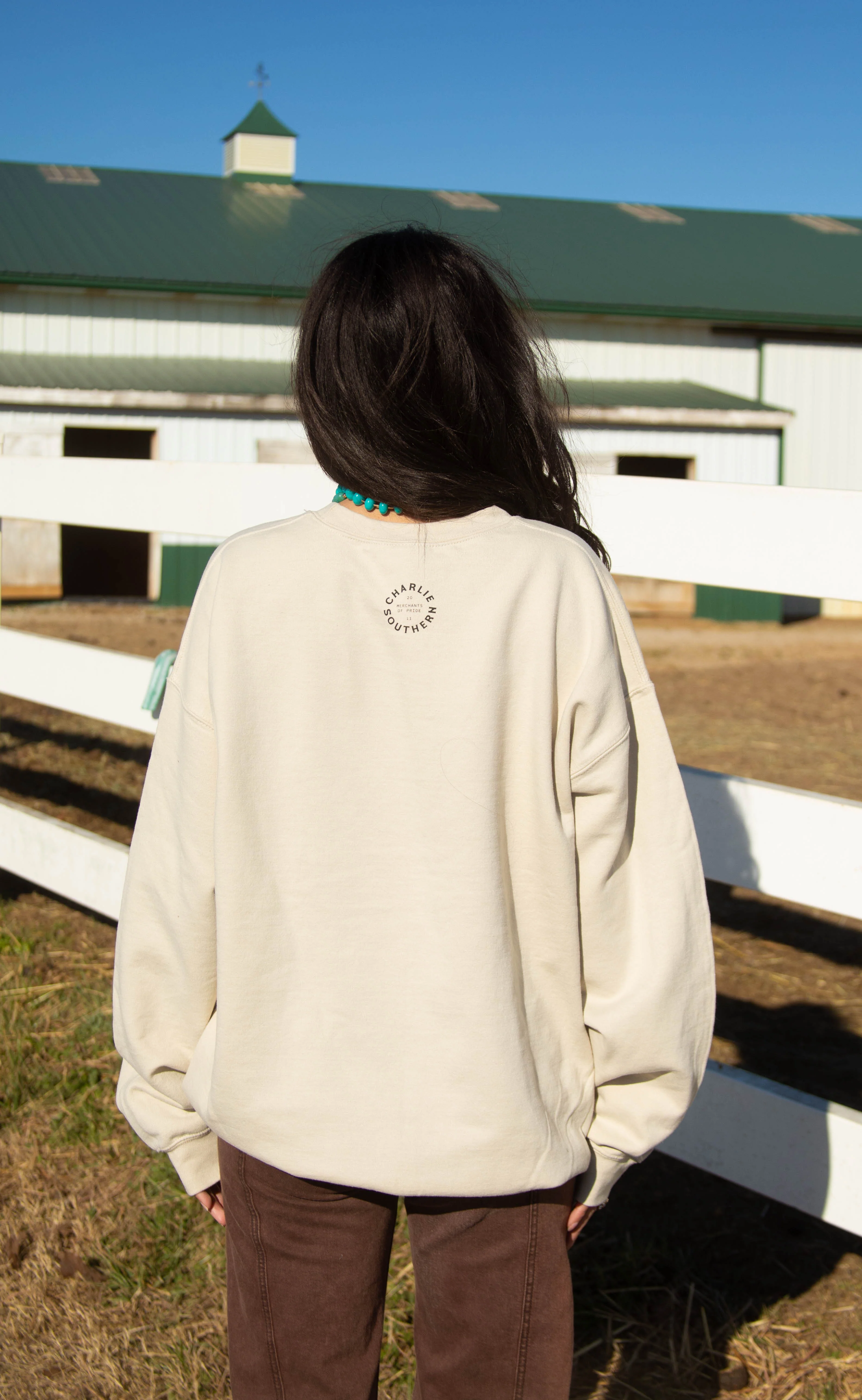 charlie southern: cowboy classic patchwork sweatshirt - Image 4