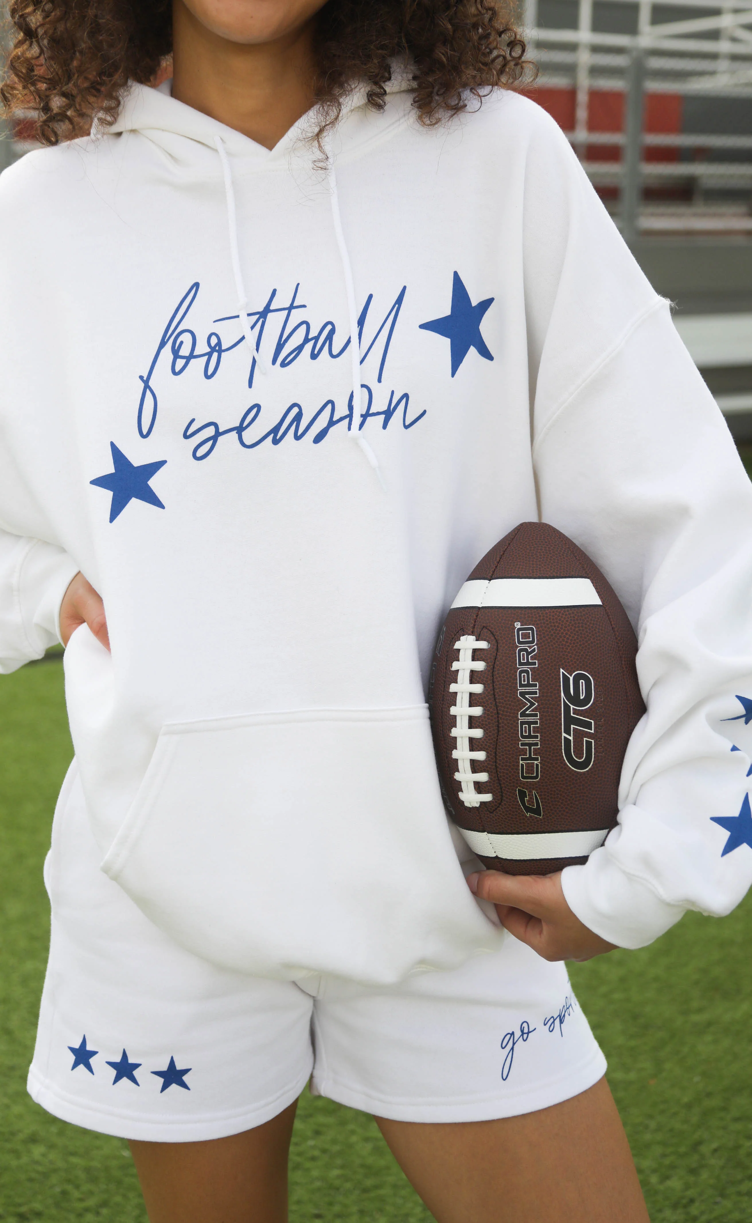 charlie southern: football season hoodie - blue - Image 4