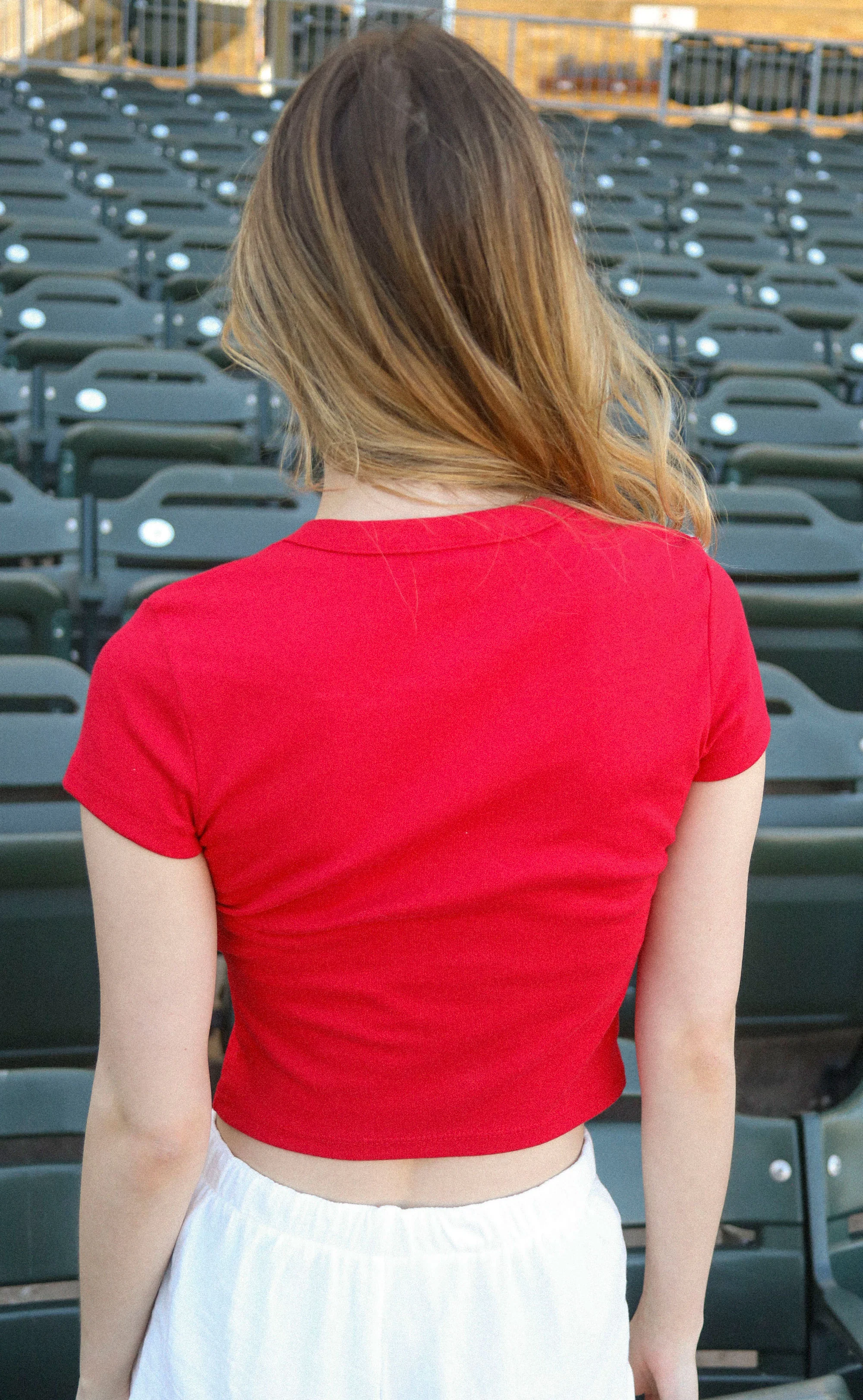 charlie southern: hogs baby tee - red - Image 4