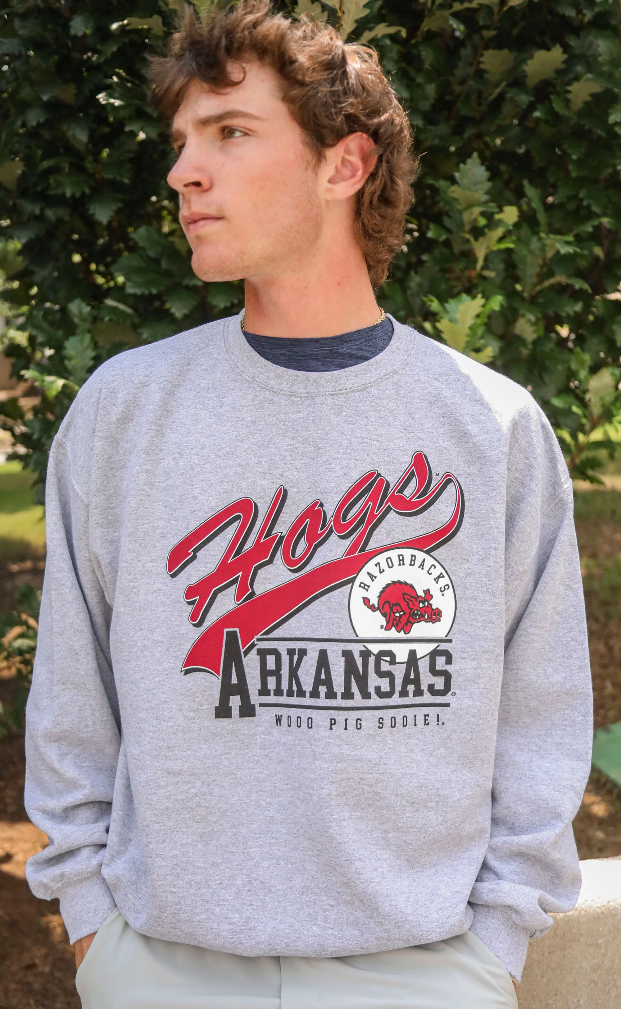 charlie southern: hogs script sweatshirt - grey - Image 5
