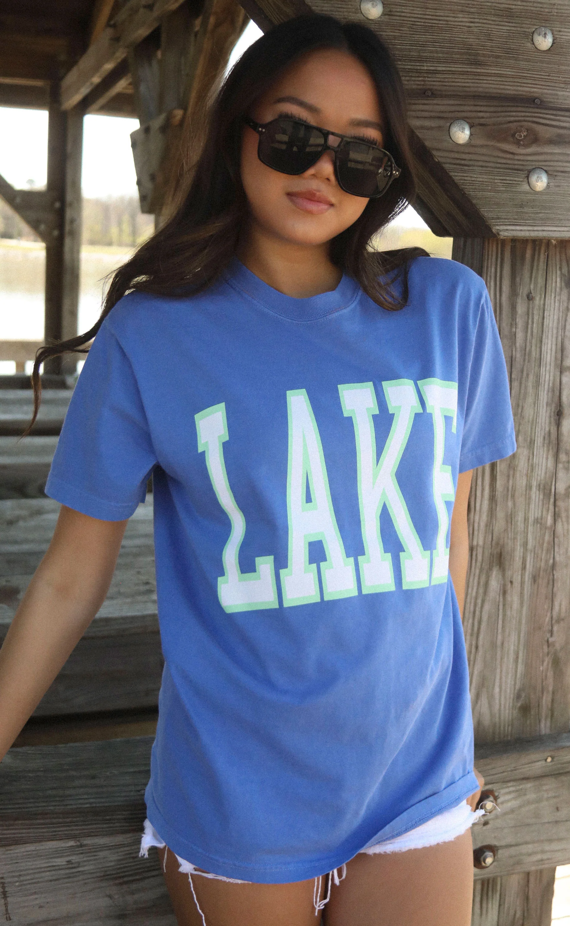 charlie southern: classic lake tee - blue