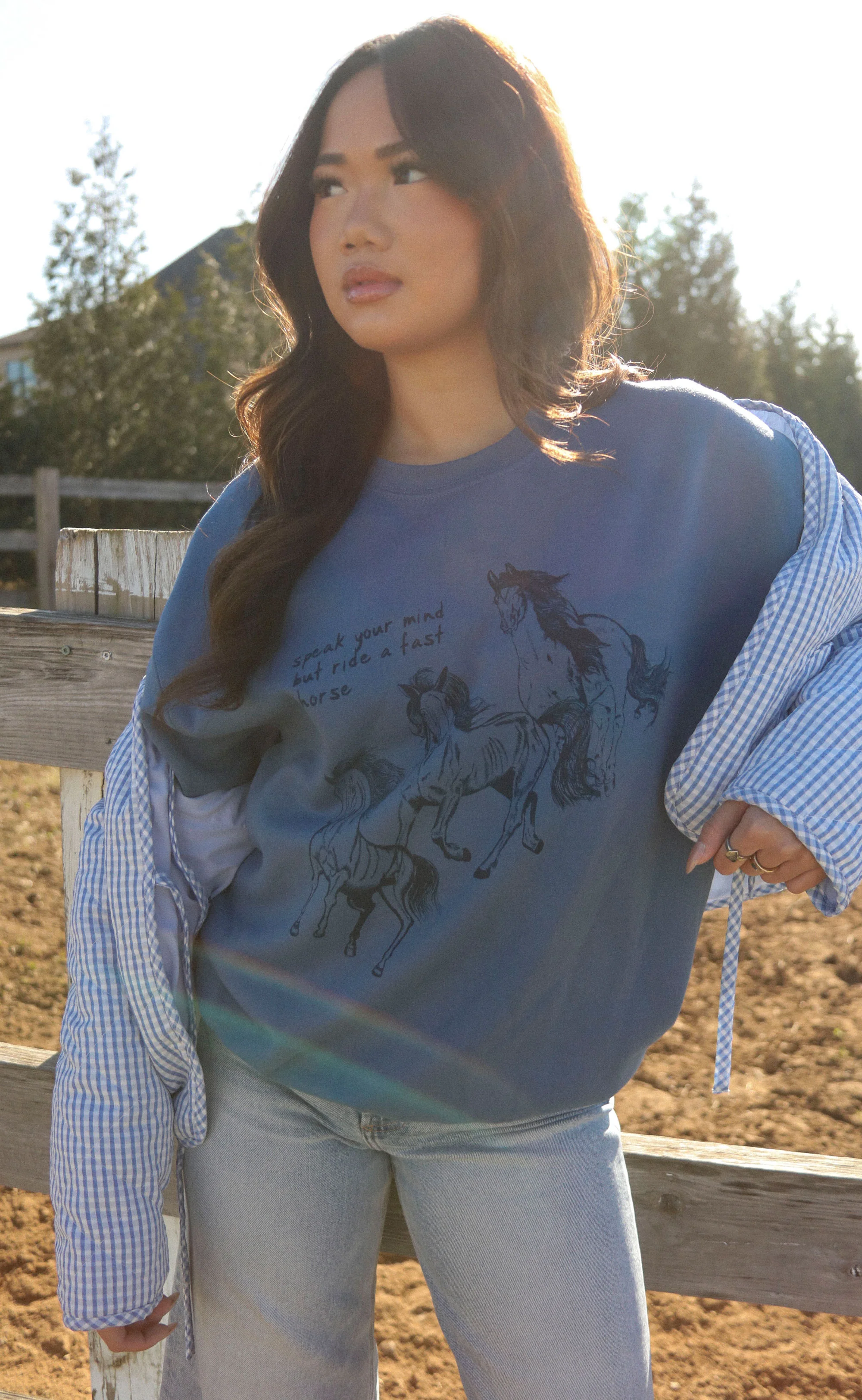 charlie southern: ride a fast horse sweatshirt - Image 3