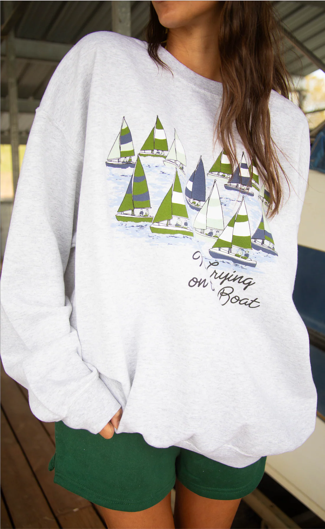 charlie southern x jo johnson overby: no crying on the boat sweatshirt - Image 3