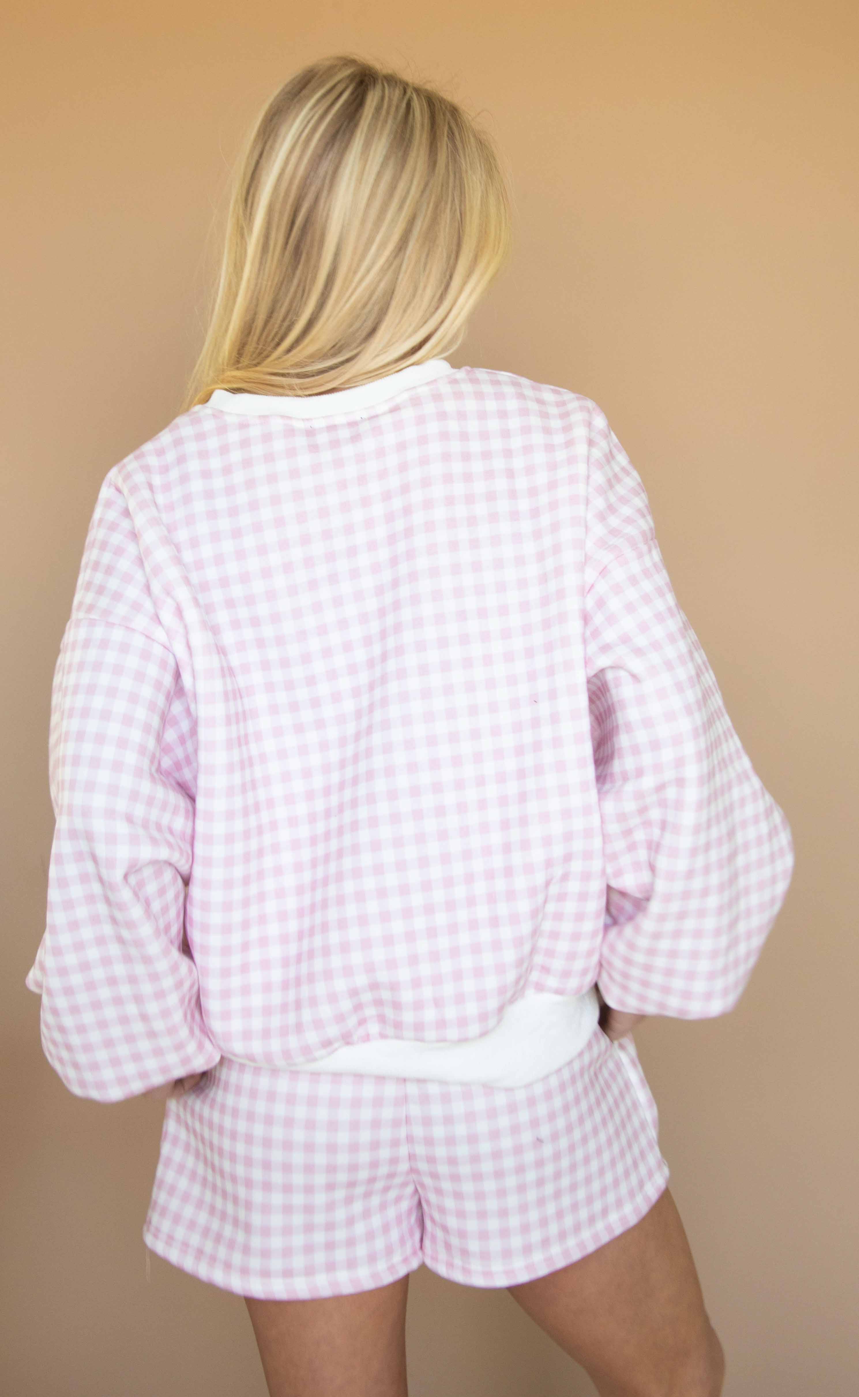 check to it gingham set - pink - Image 3