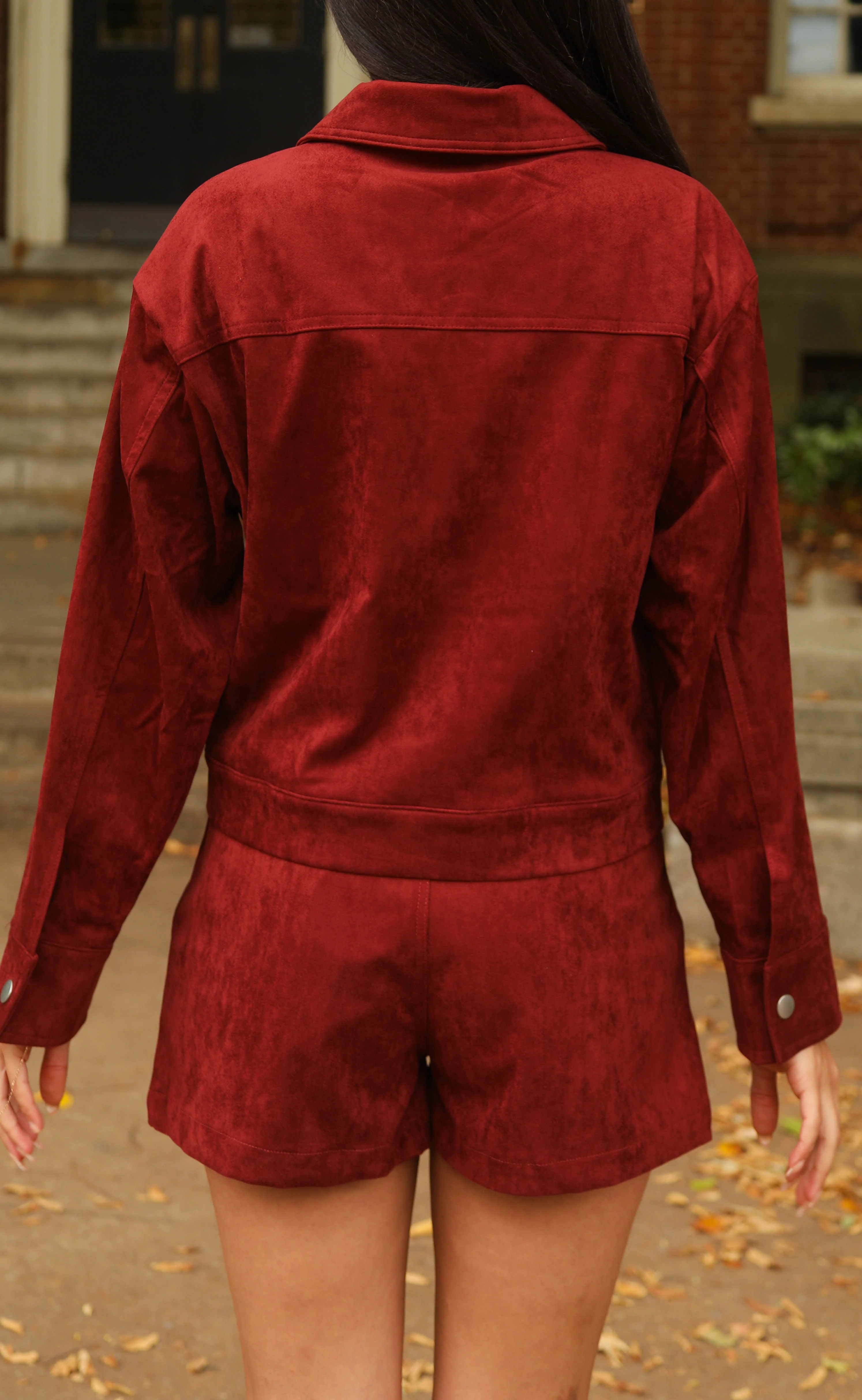 counting the days suede shorts - Image 2