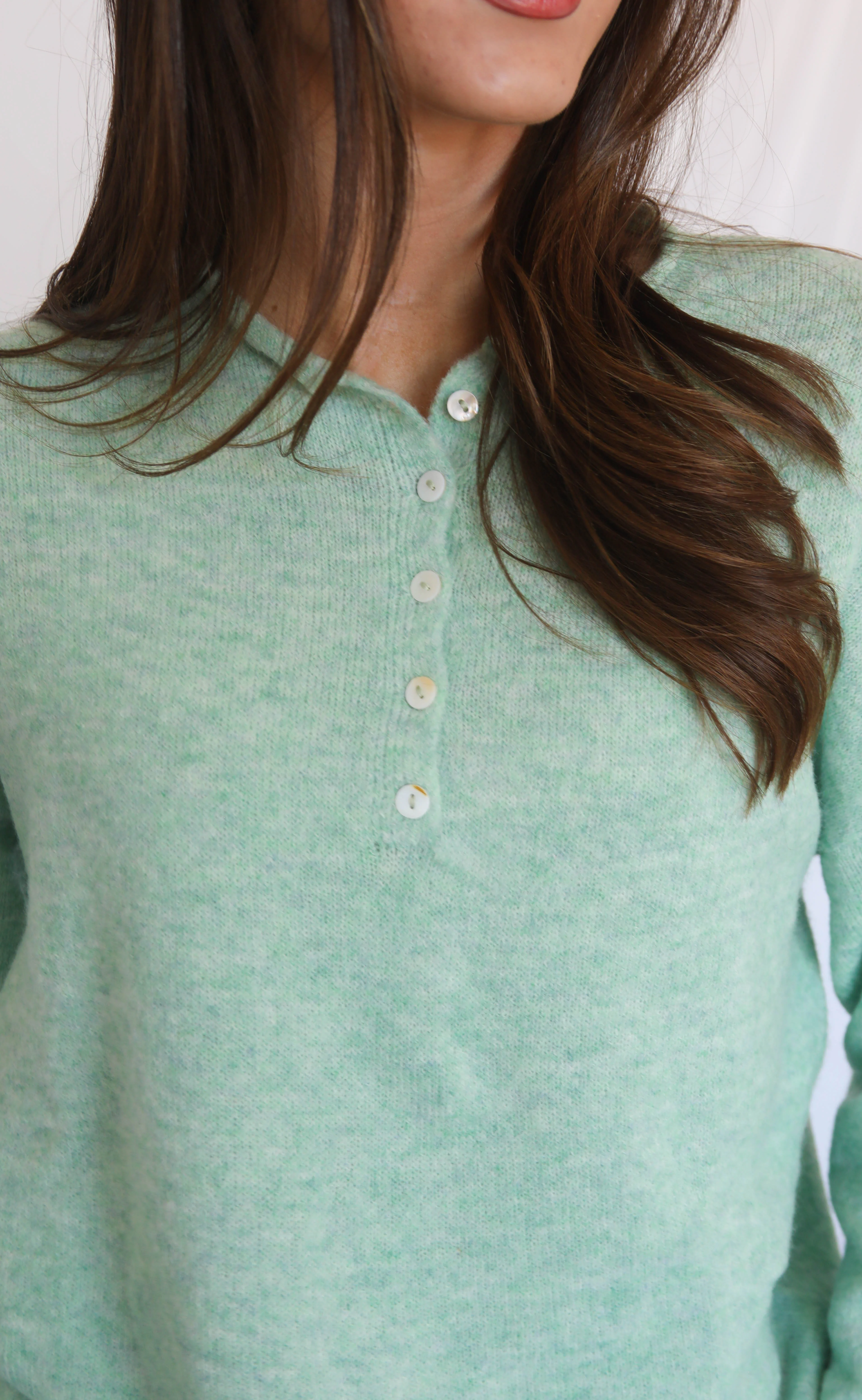 cross my heart henley - seafoam - Image 2