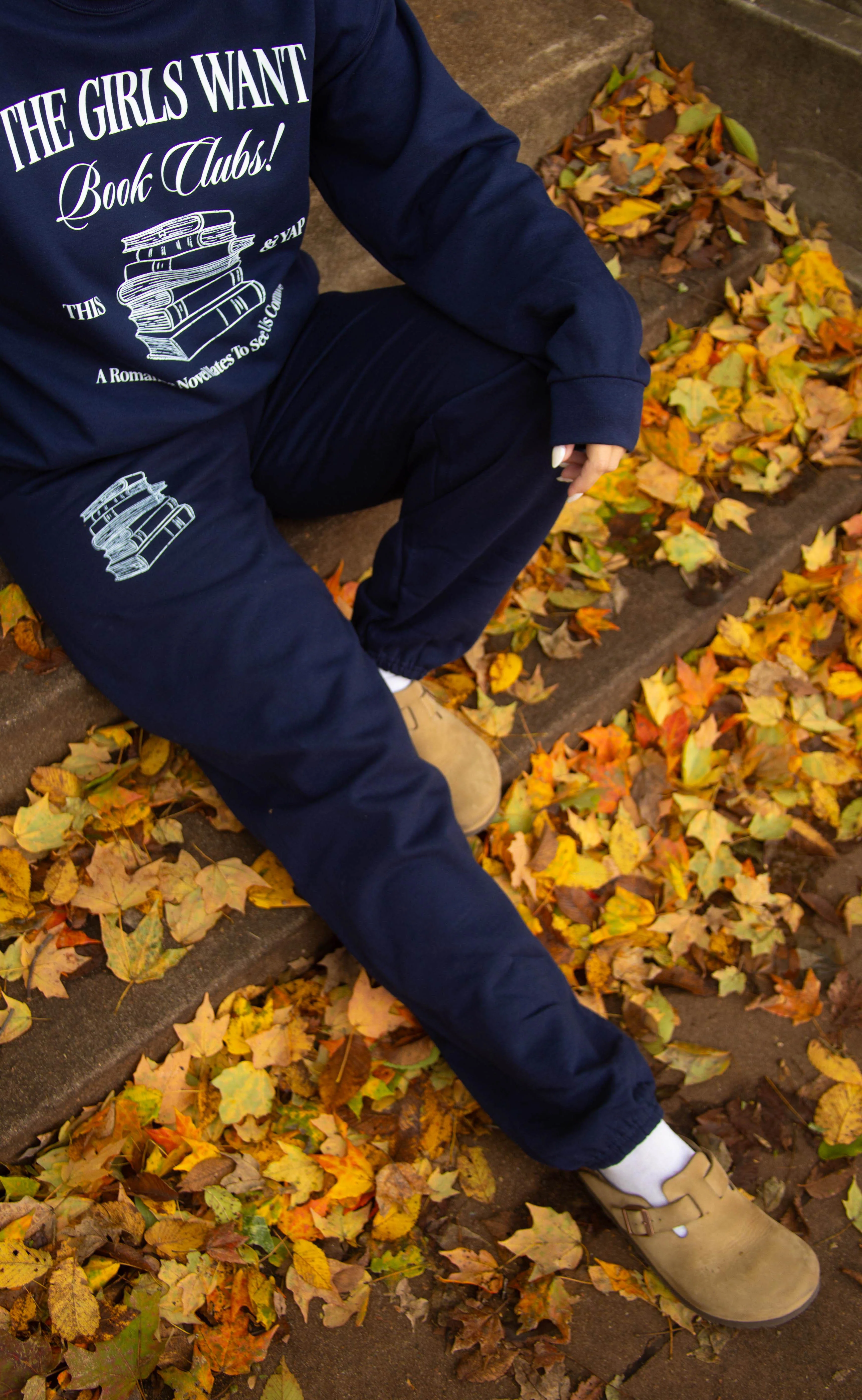 friday + saturday x jo johnson overby: girls want bookclubs sweatpants - Image 2