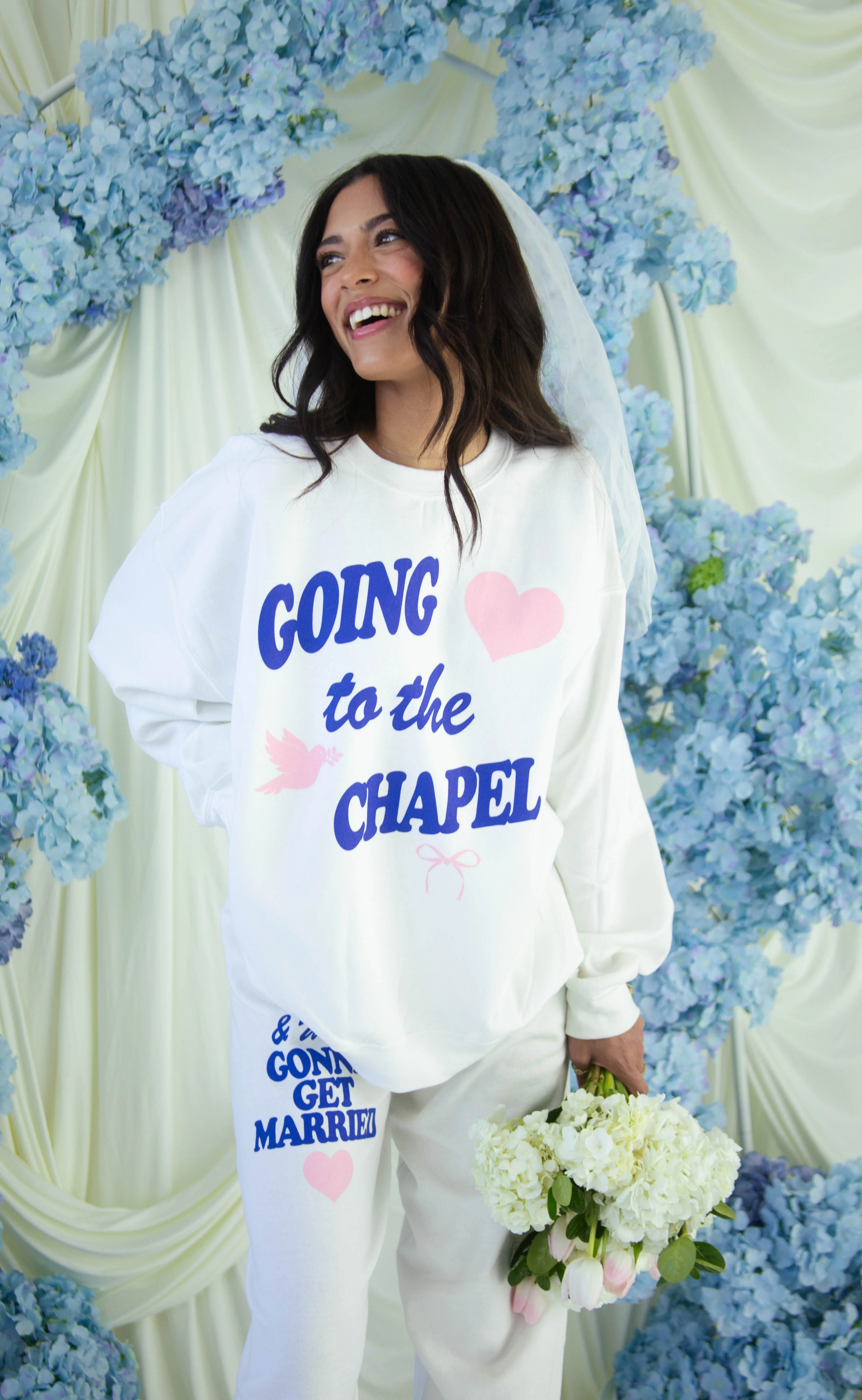friday + saturday: going to the chapel sweatshirt