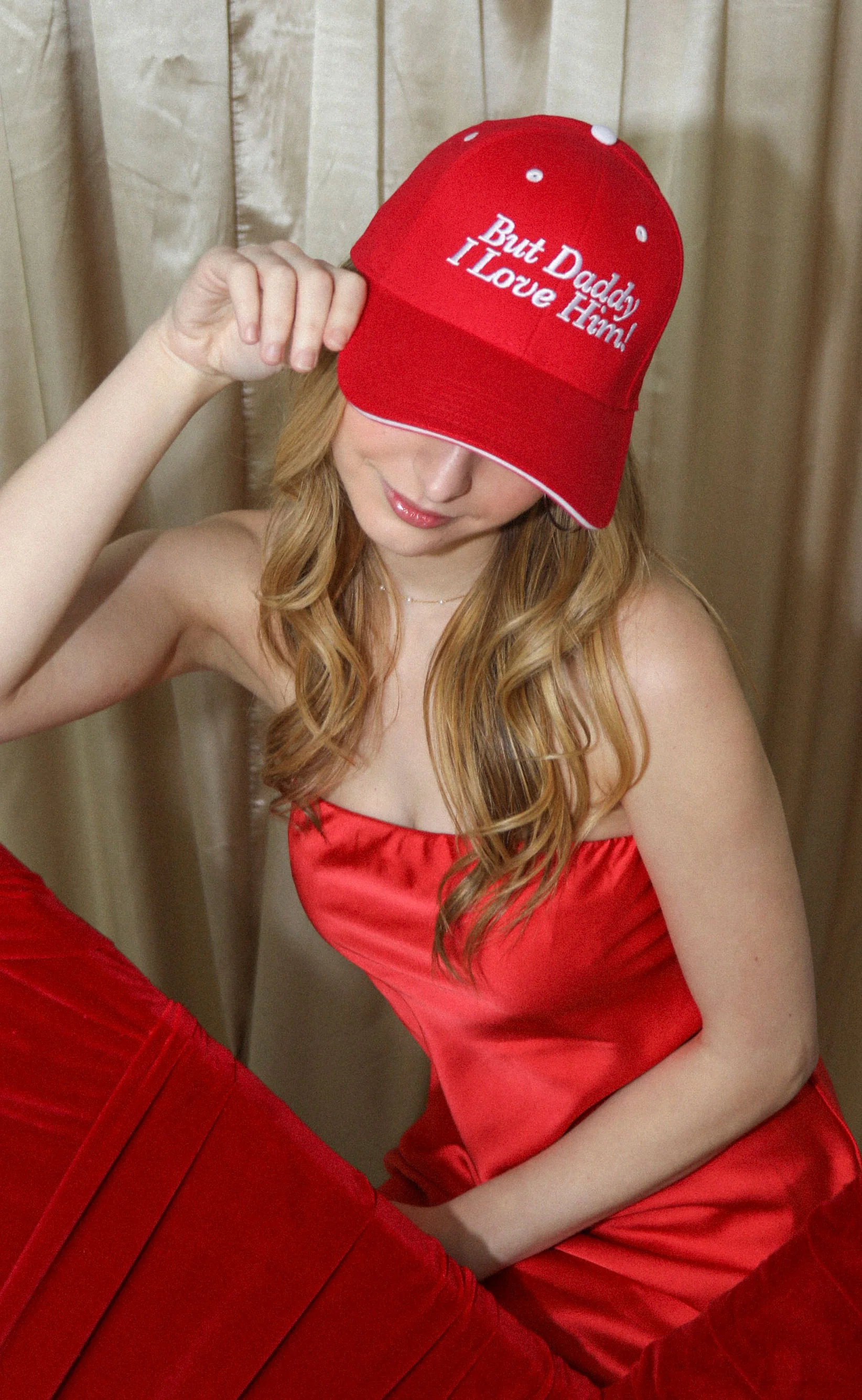 friday + saturday: i love him trucker hat - Image 3