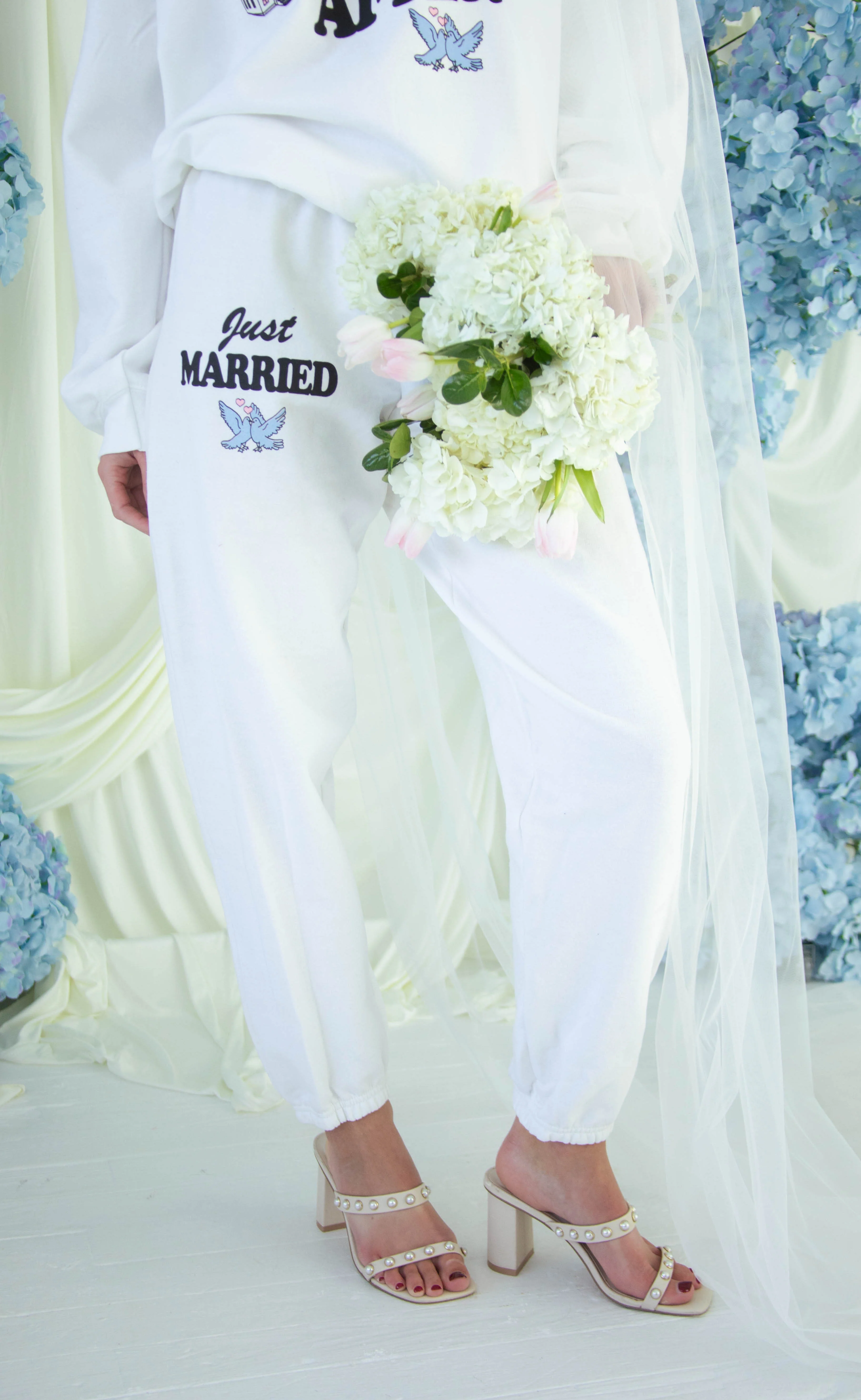 friday + saturday: just married sweatpants
