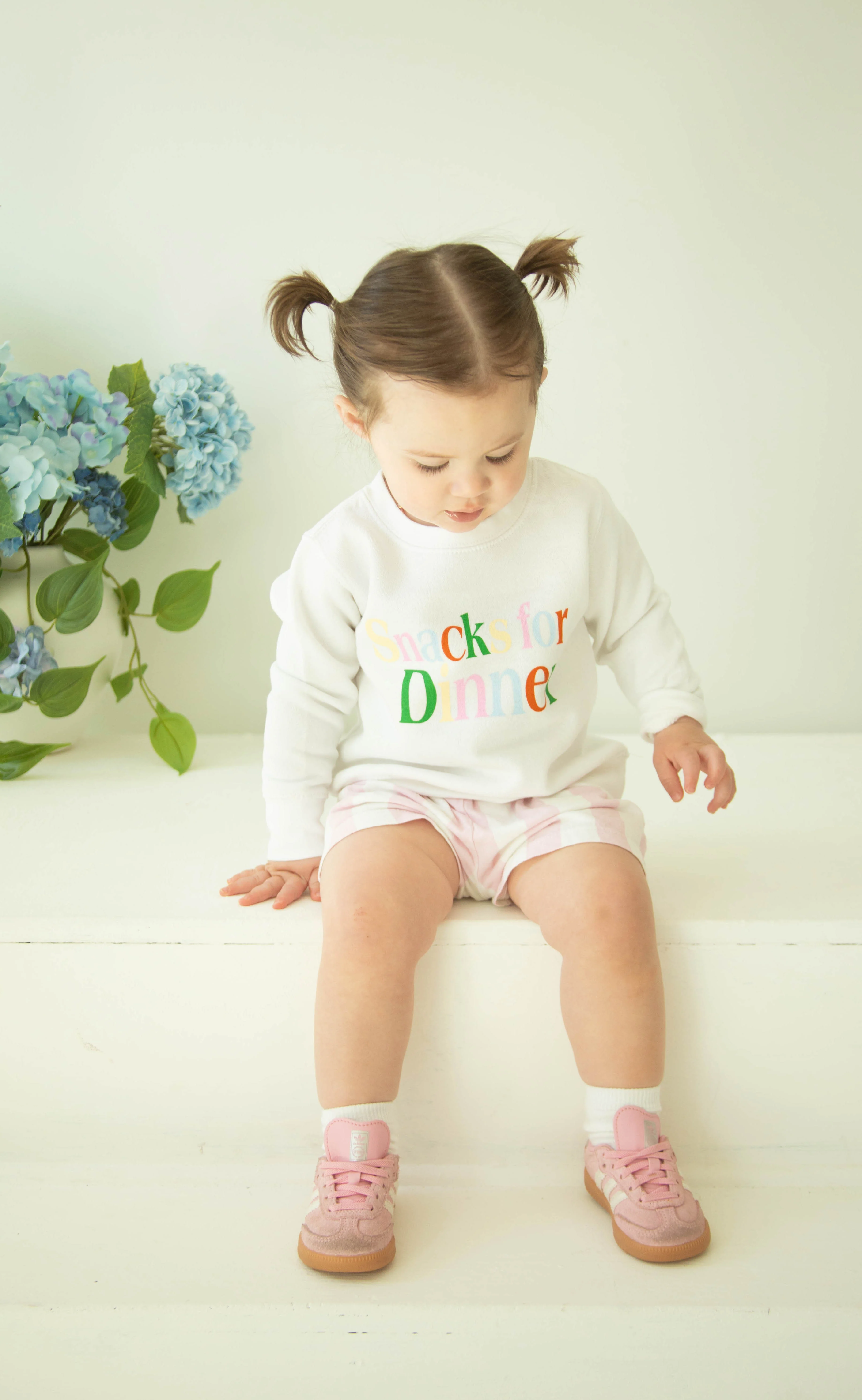 friday + saturday: snacks for dinner toddler sweatshirt