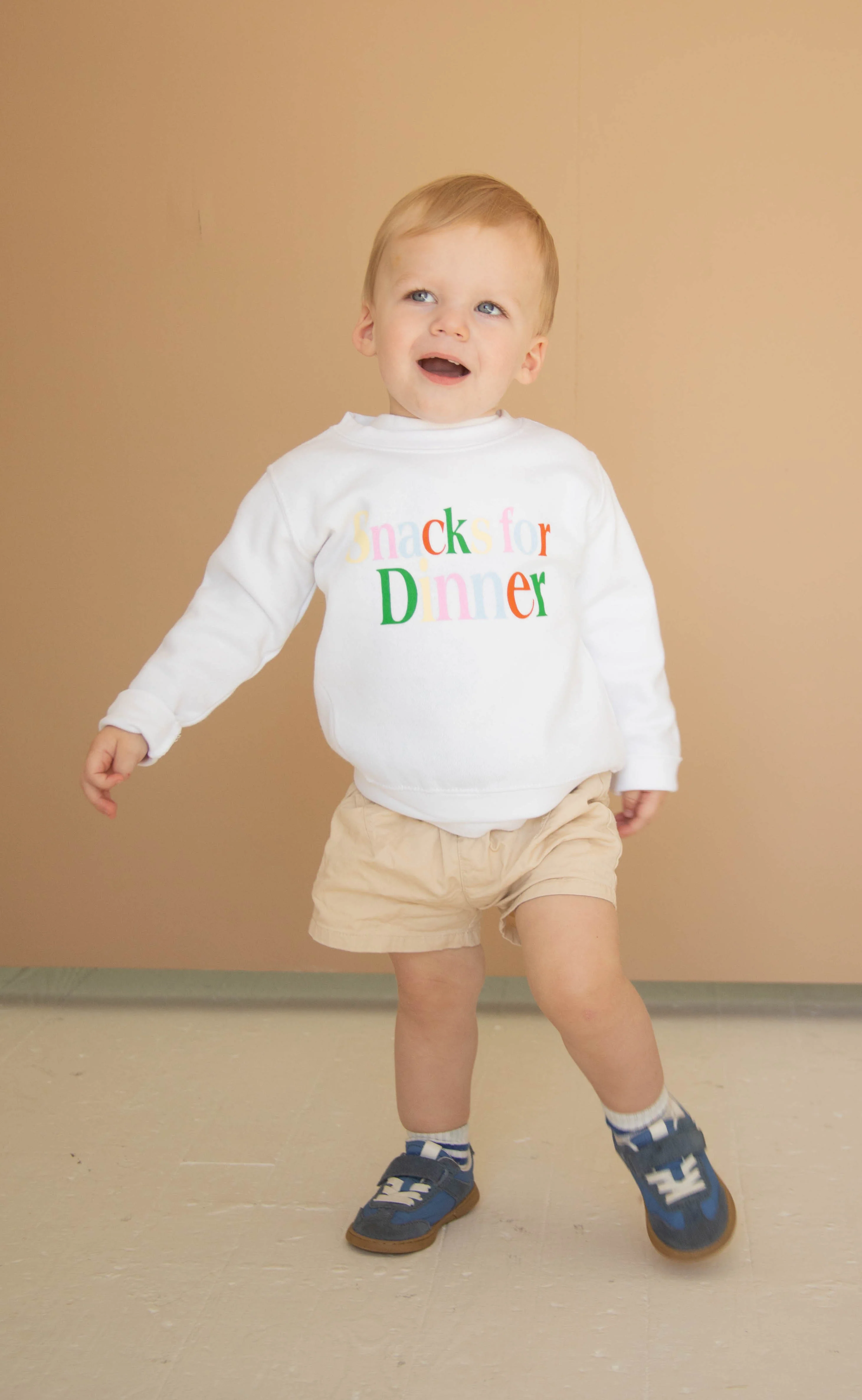 friday + saturday: snacks for dinner toddler sweatshirt - Image 2