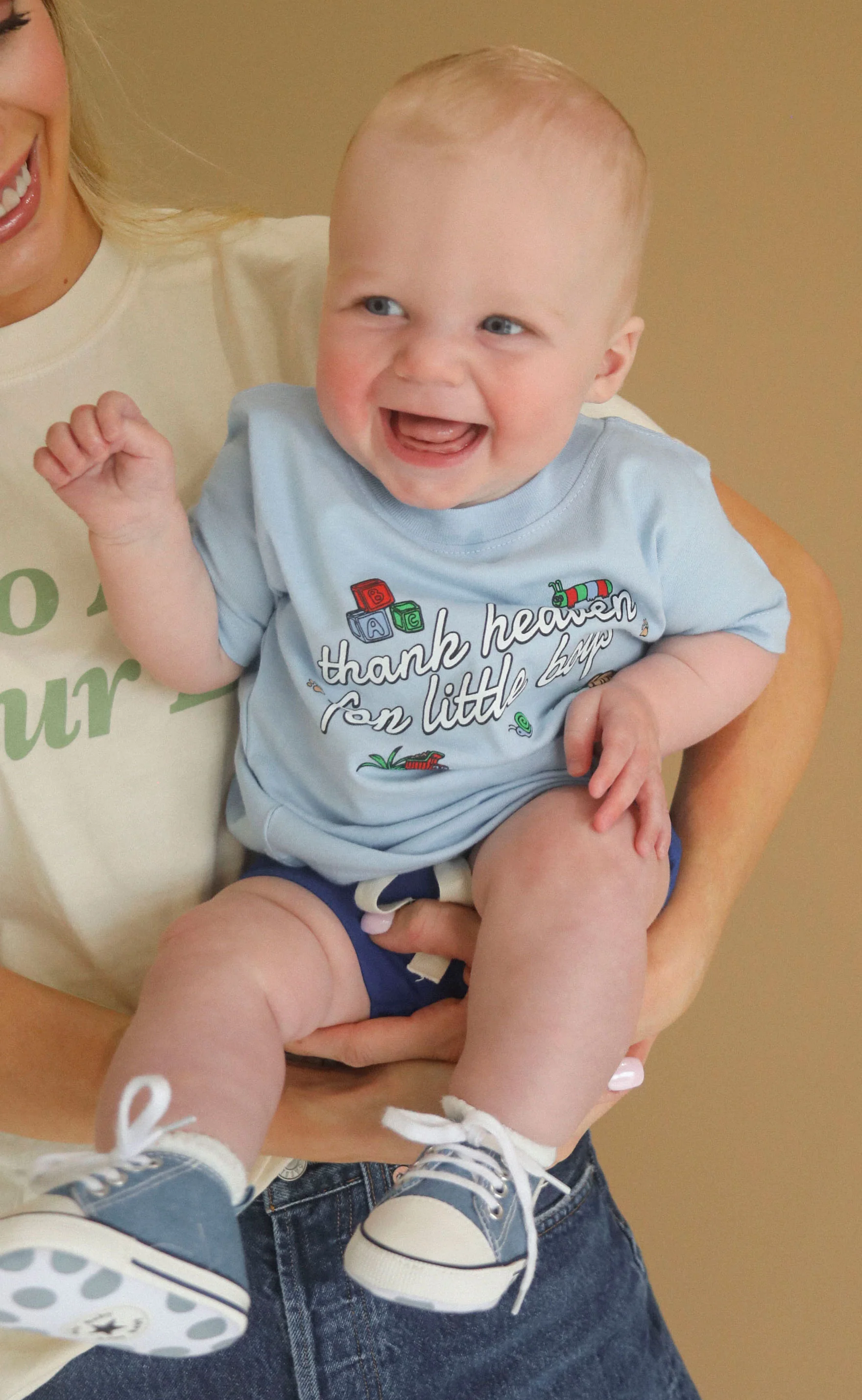 friday + saturday: thank heaven for little boys tee (baby)