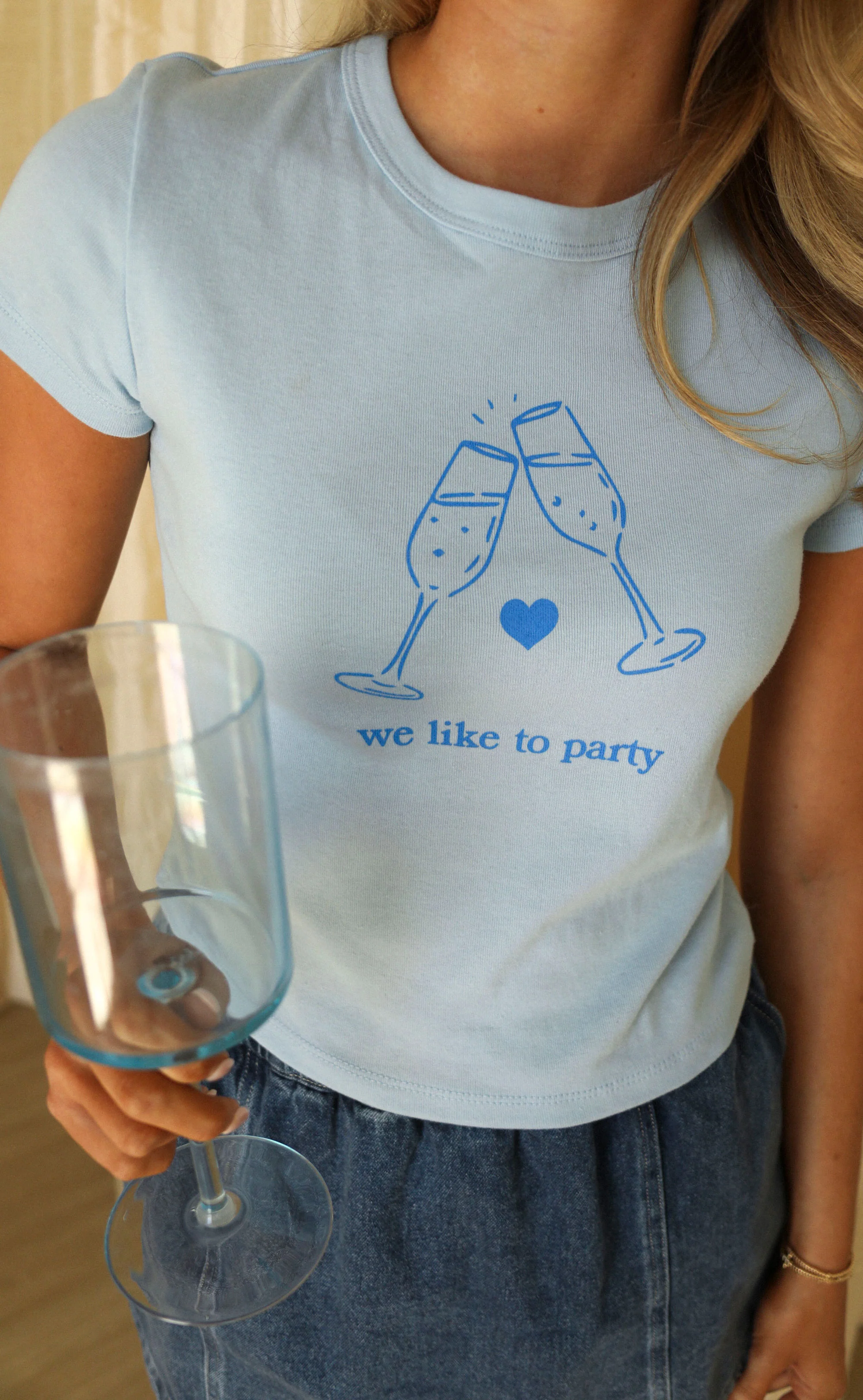 friday + saturday: we like to party baby tee - Image 3