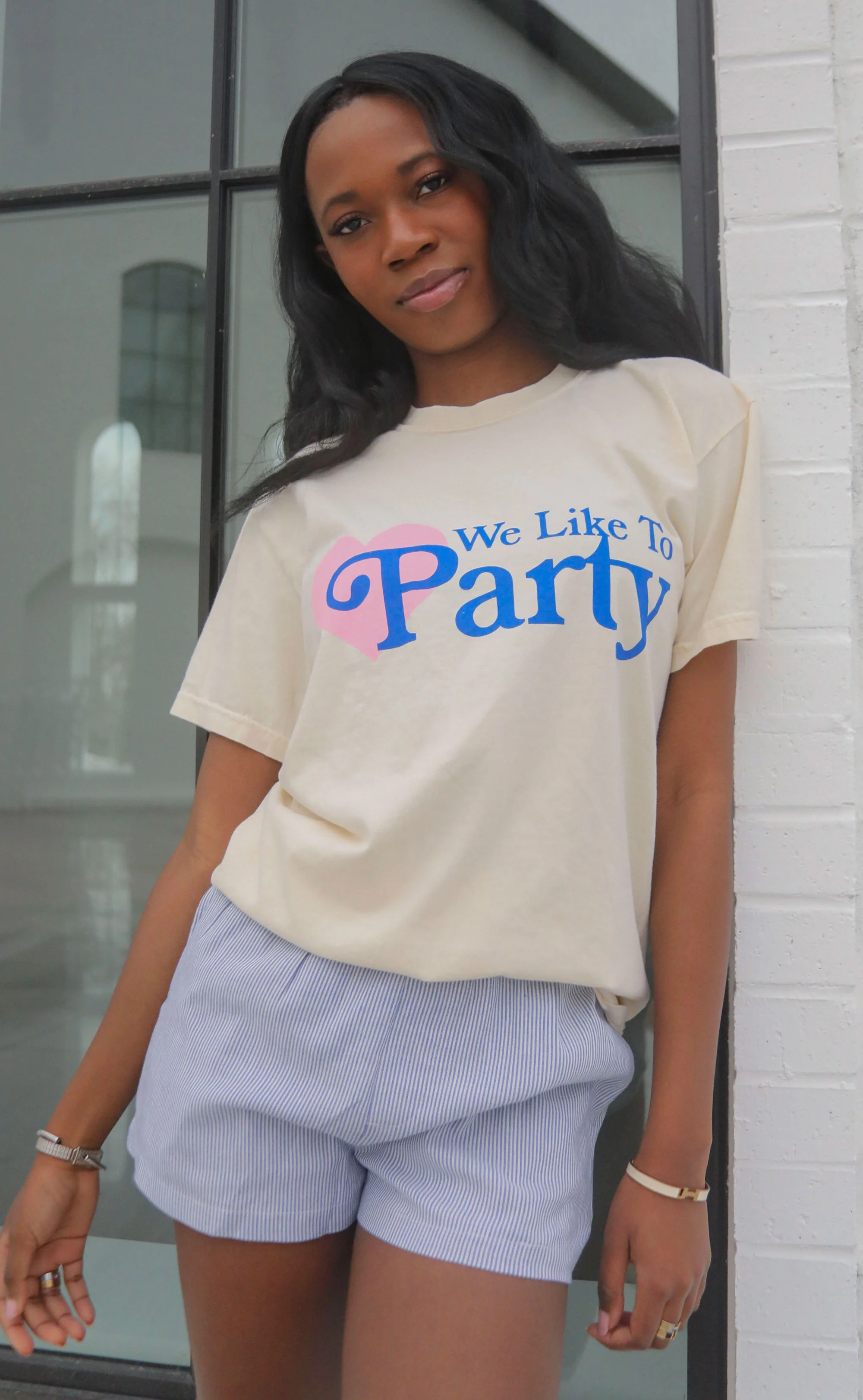 friday + saturday: we like to party heart t shirt - Image 6