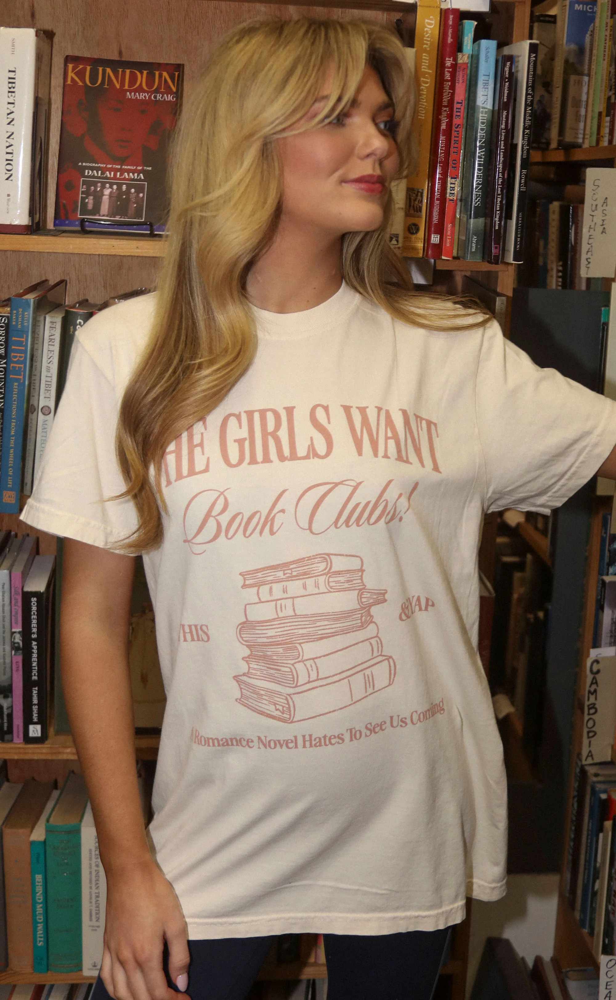 friday + saturday x jo johnson overby: girls want books t shirt - Image 5
