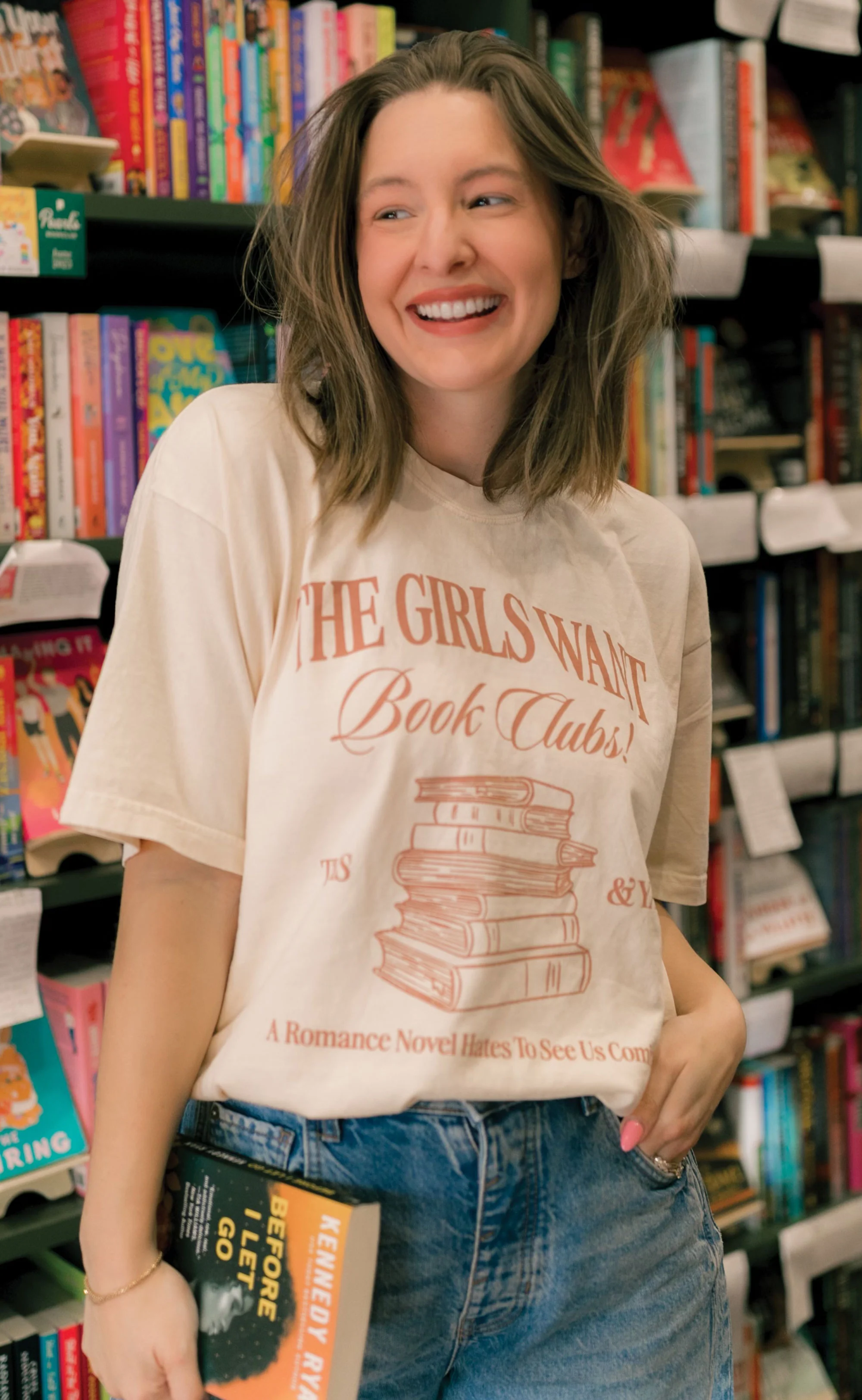 friday + saturday x jo johnson overby: girls want books t shirt - Image 7