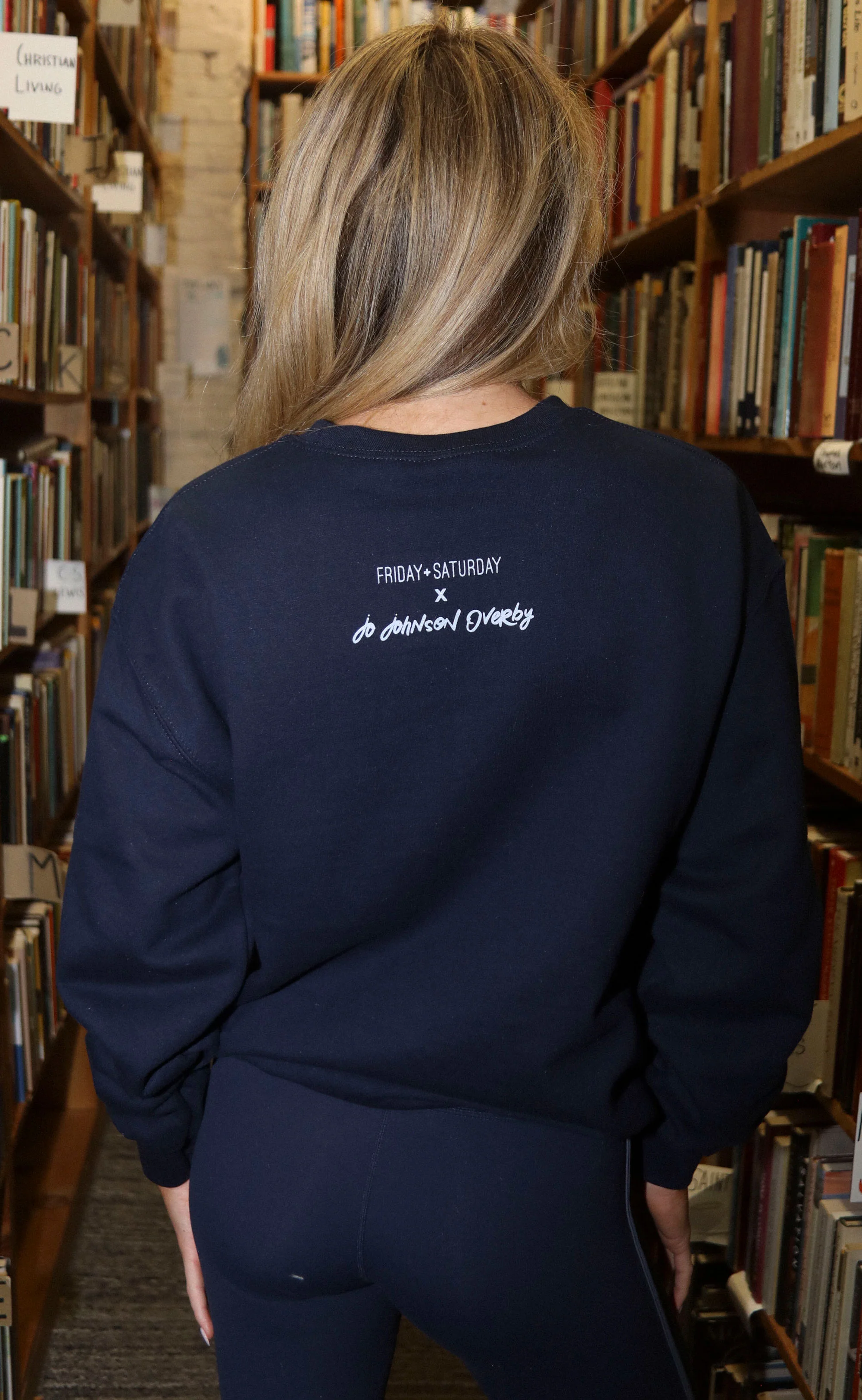 friday + saturday x jo johnson overby: open book sweatshirt - Image 6