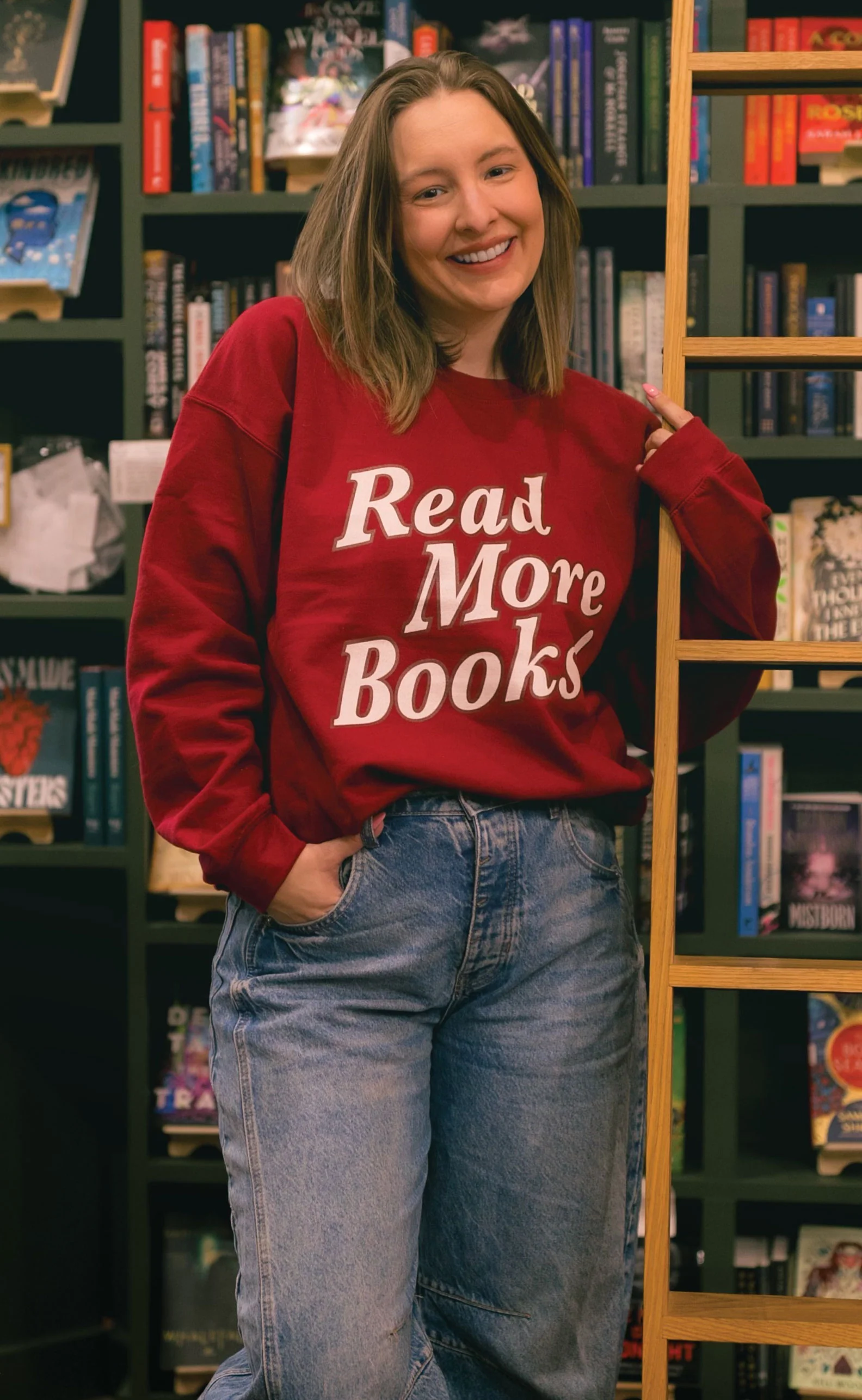 friday + saturday x jo johnson overby: read more books sweatshirt