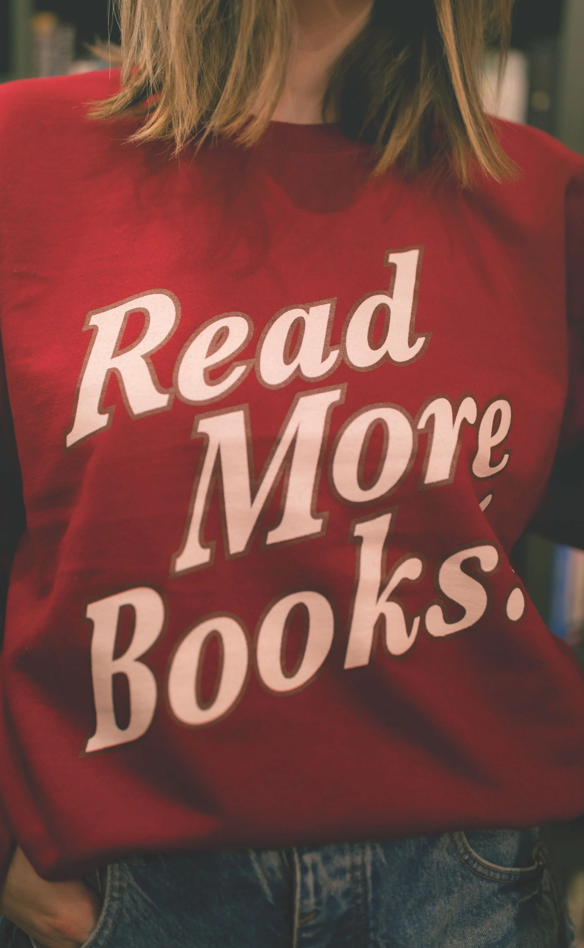 friday + saturday x jo johnson overby: read more books sweatshirt - Image 4
