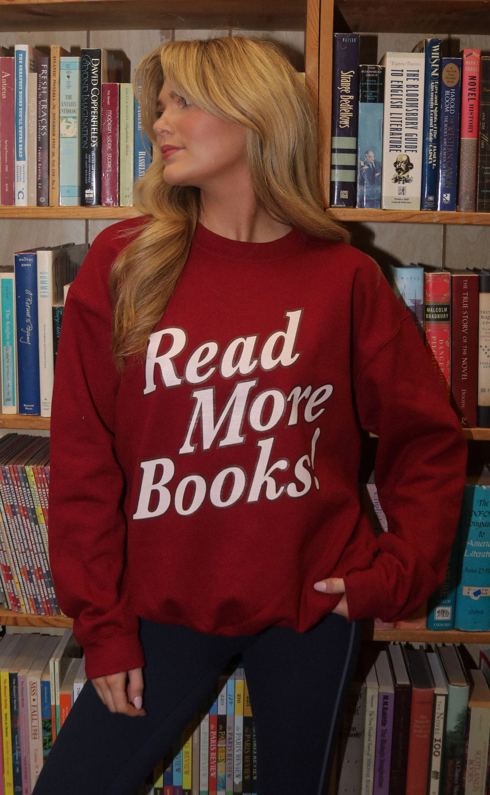 friday + saturday x jo johnson overby: read more books sweatshirt - Image 5