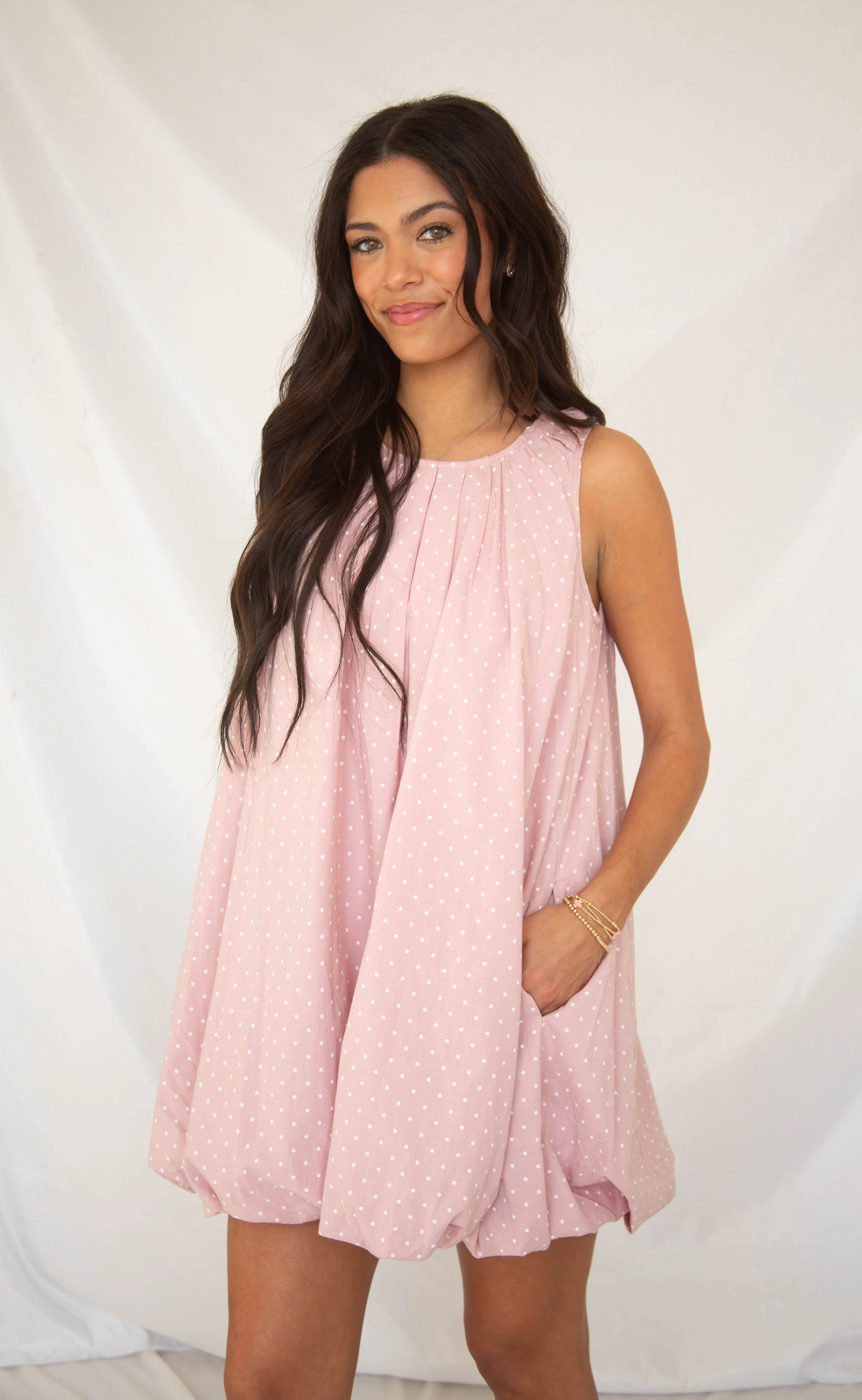 get the chance polka dot bubble mini dress - Image 2
