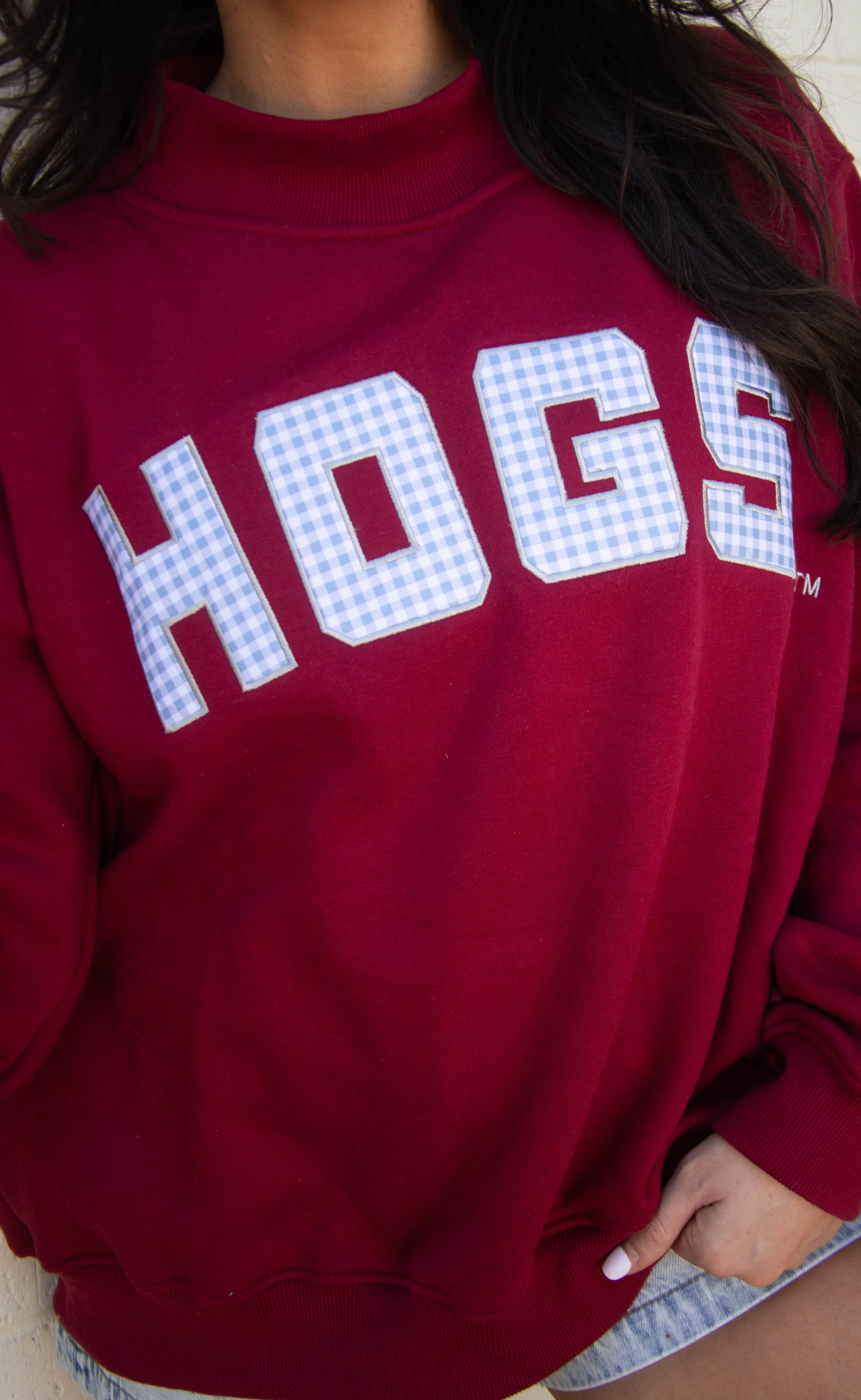 hogs gingham mock neck - Image 3