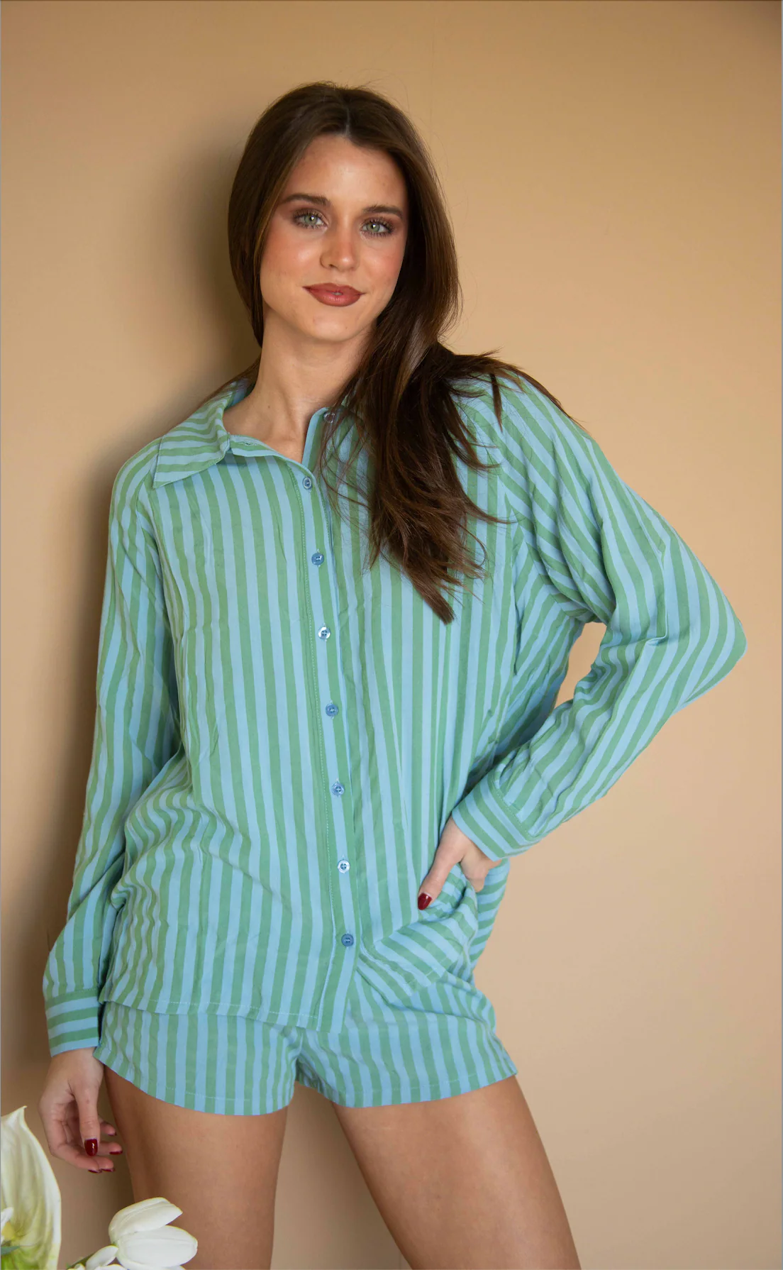 in a perfect world striped set - blue - Image 2