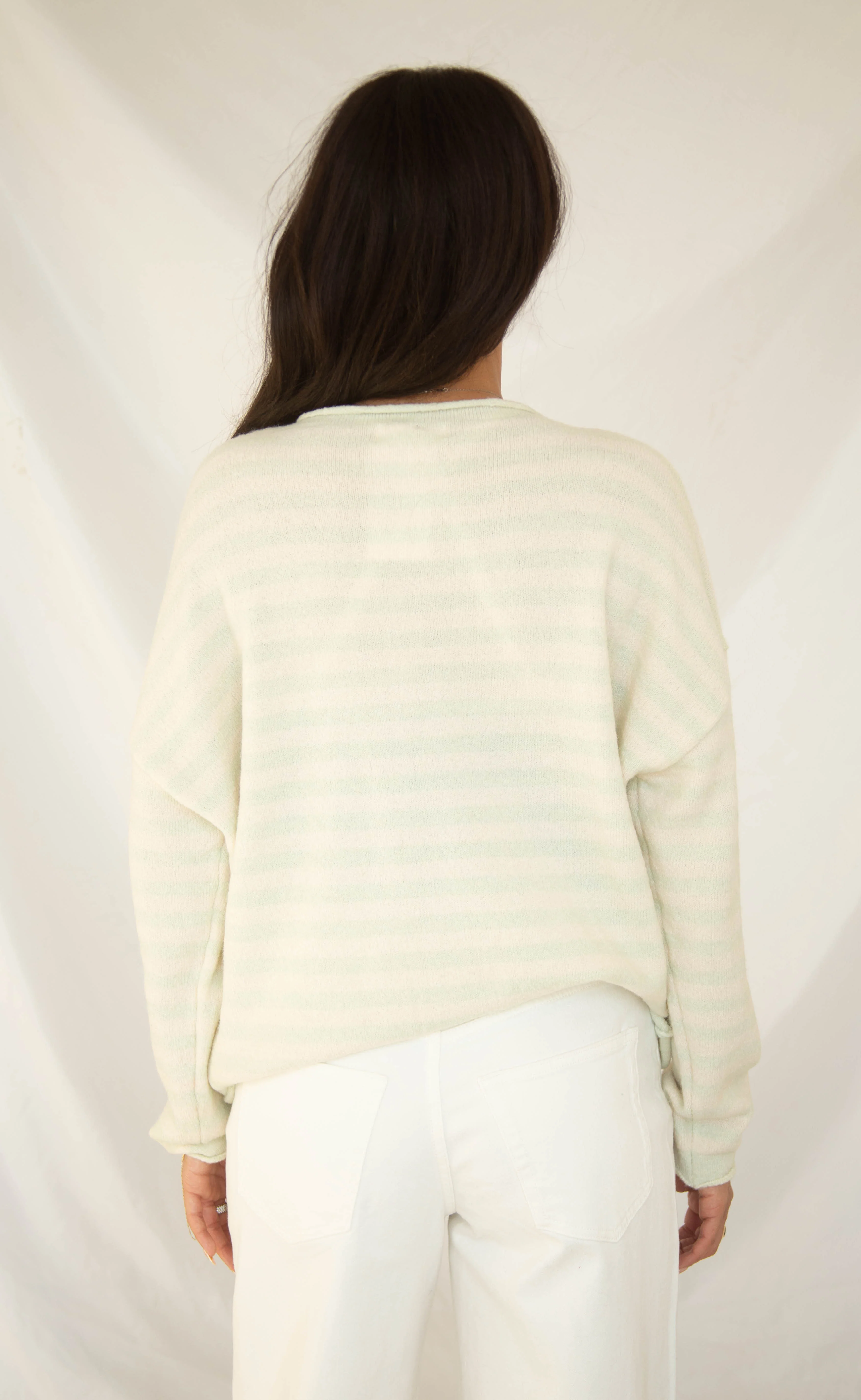 keep trying striped cardigan - mint - Image 3