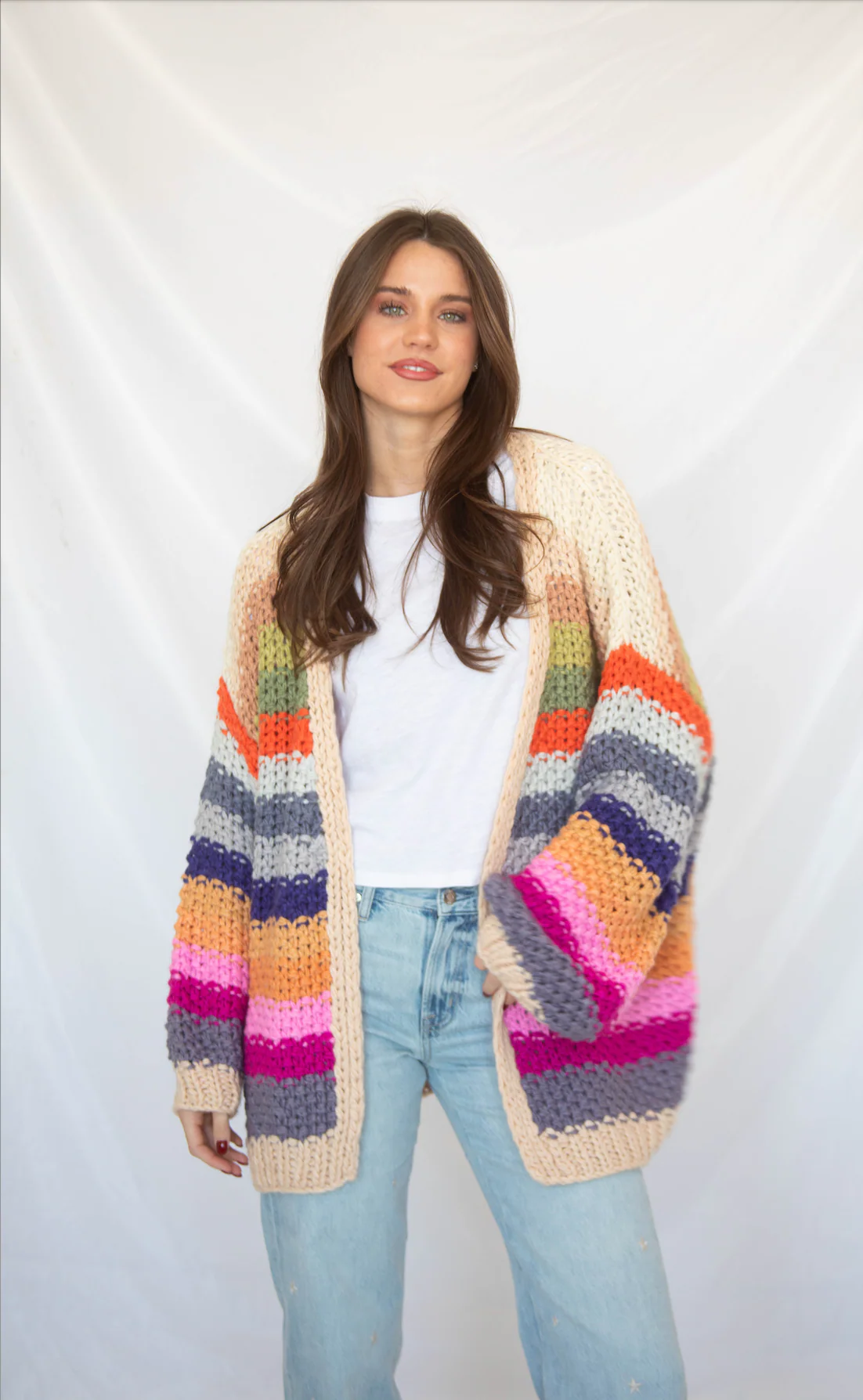 live it up rainbow cardigan - Image 2