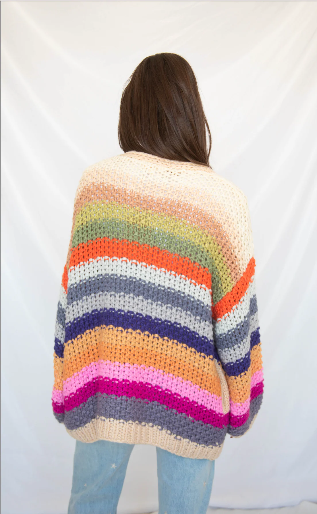live it up rainbow cardigan - Image 3