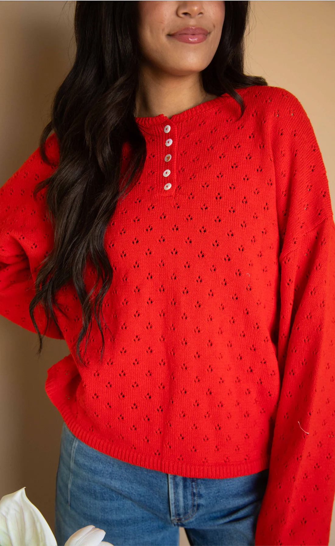 looking good eyelet sweater - Image 2