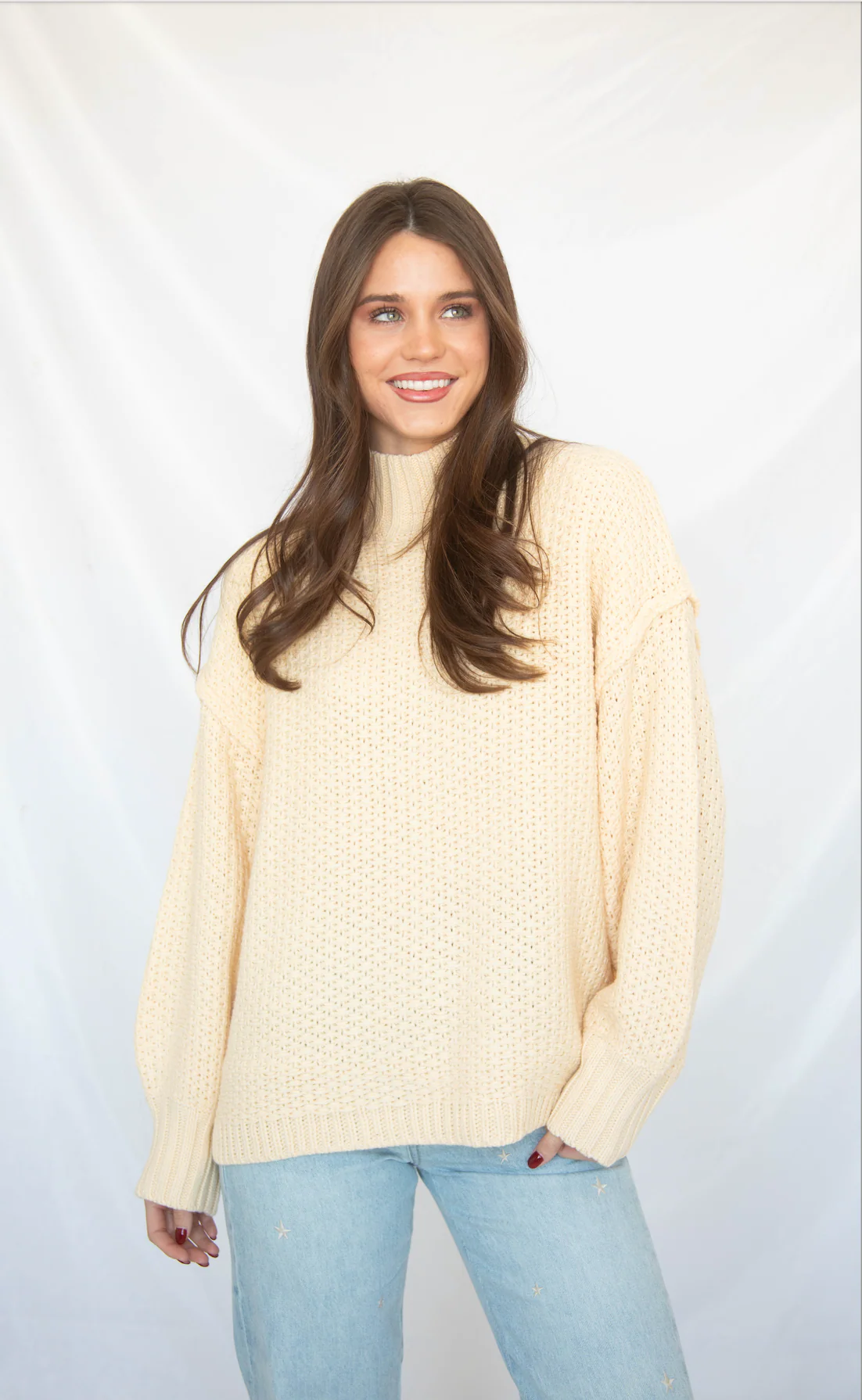 love won't change sweater - cream